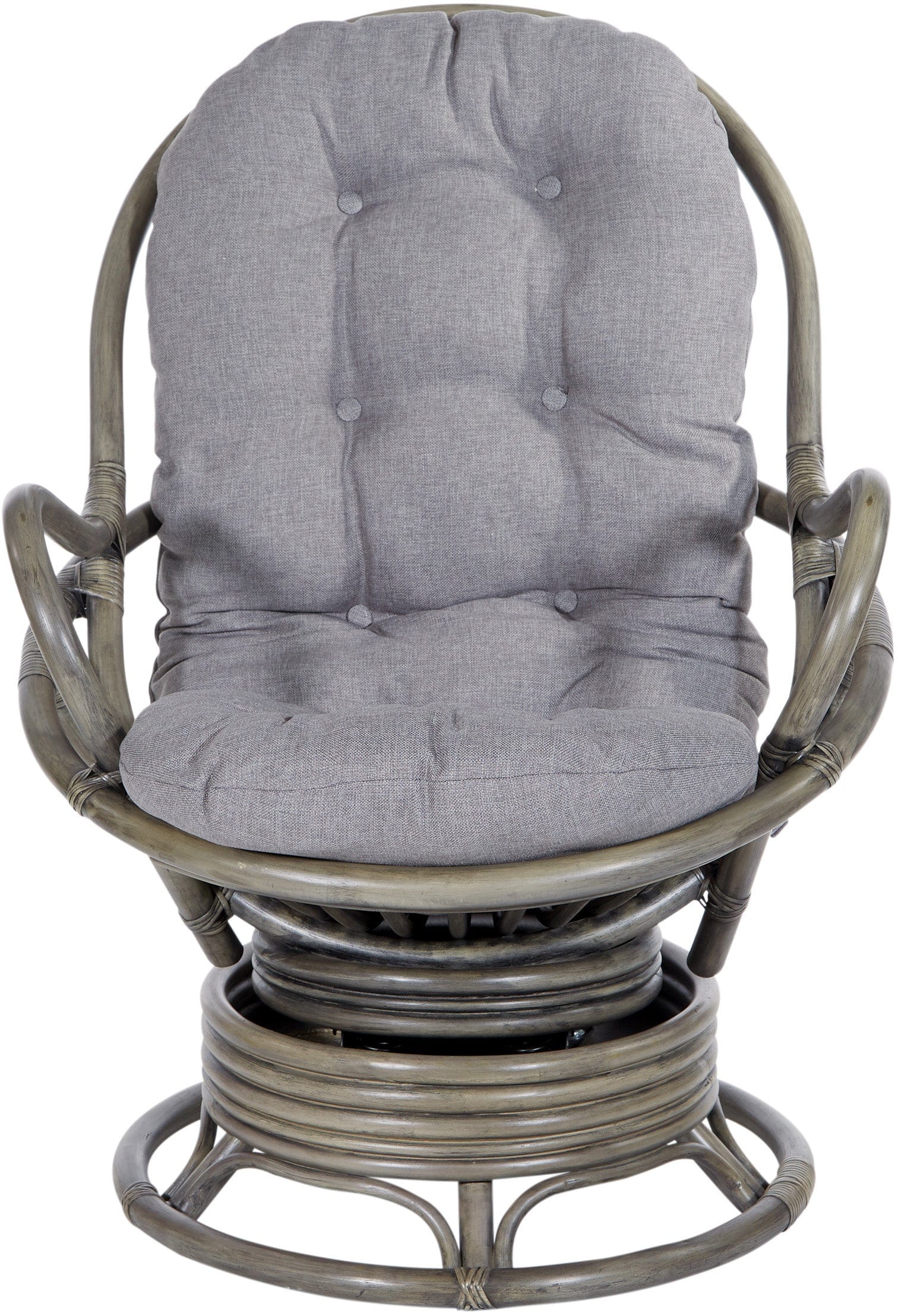 Office Star Tahiti Rattan Swivel Rocker Chair [TAH320] - Comfortable Wicker Patio Furniture for Outdoor Lounge, Porch & Garden Relaxation