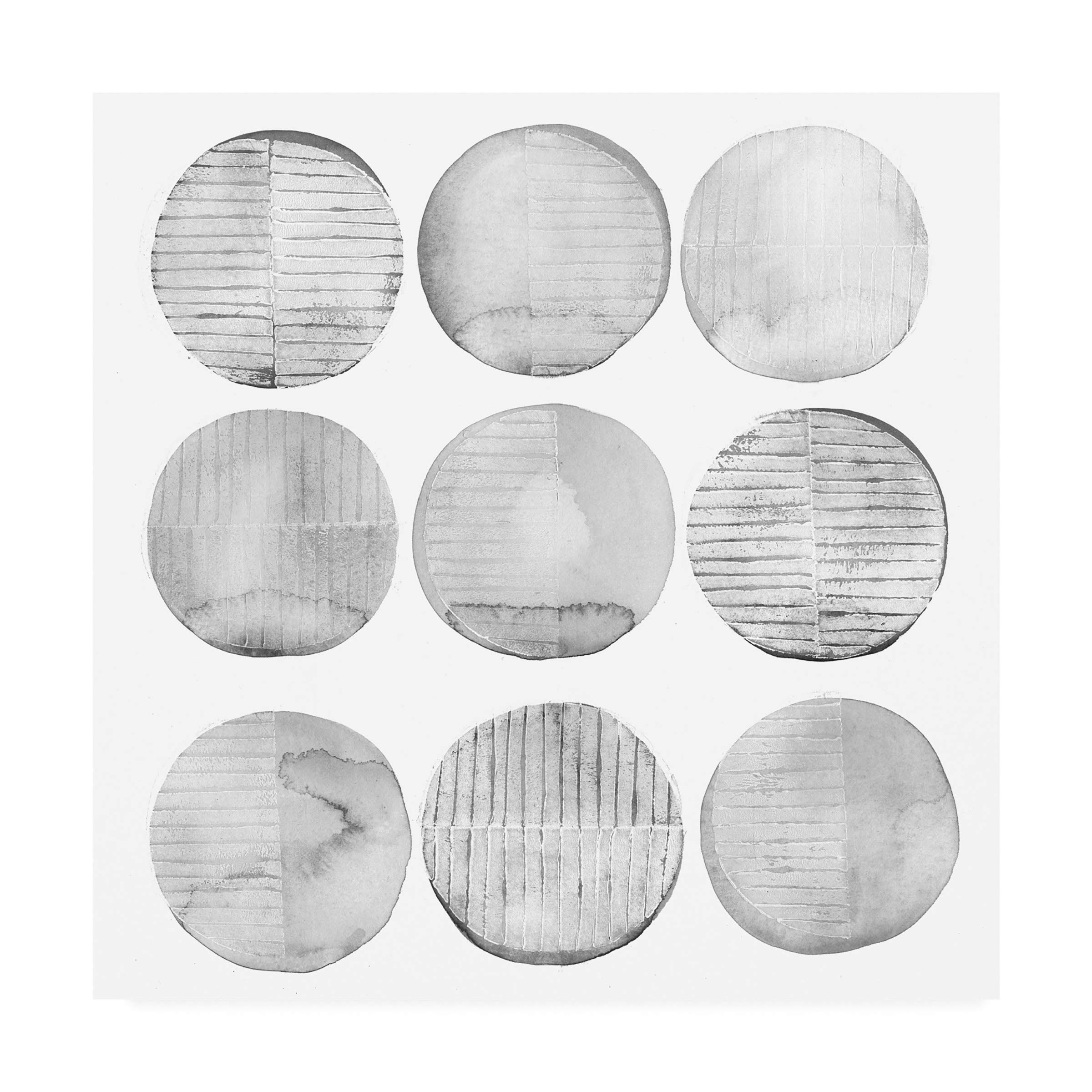 Grace Popp Soft Circles II 18x18 Abstract Wall Art - Modern Canvas Painting for Living Room, Bedroom & Office Decor