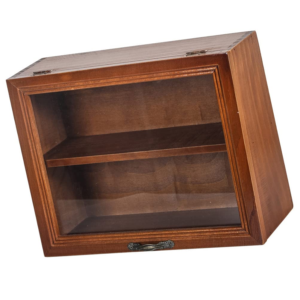 Wooden Shadow Box Display Shelf - Cabilock Toy Organizer & Storage Cubby for Home, Kitchen, Store | Perfect for Organizing Collectibles, Spices, or Retail Merchandise (Brown)