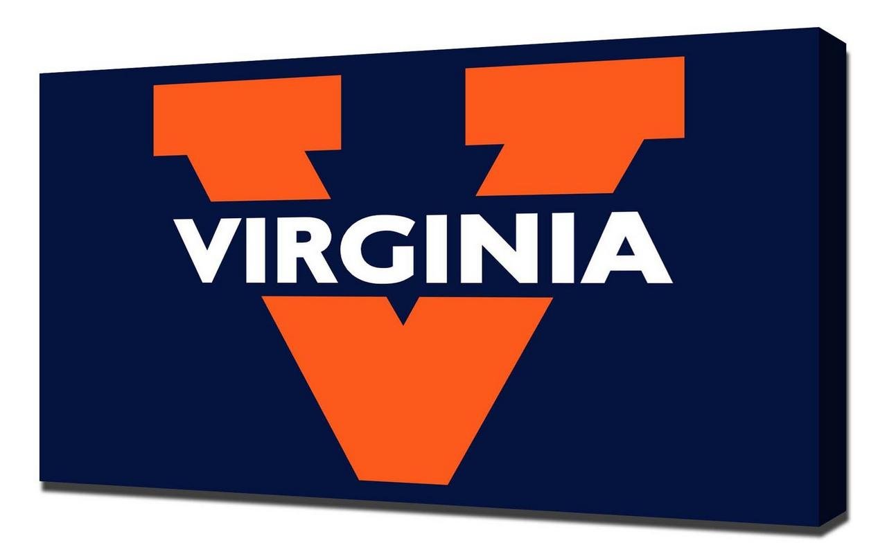 Virginia Cavaliers 4 Canvas Art Print - NCAA Basketball Team Wall Decor - Stretched Canvas Wrap for Living Room, Bedroom & Office