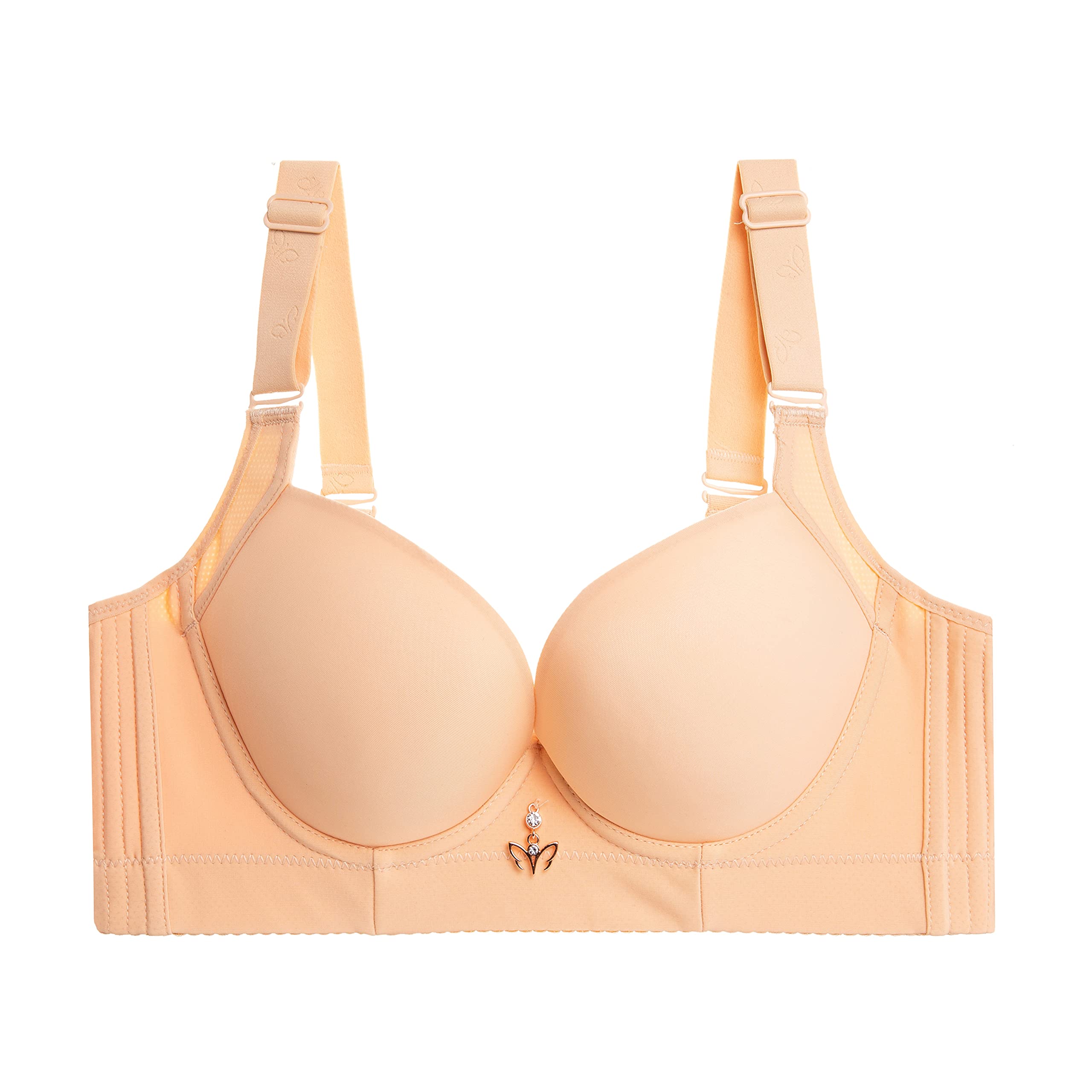 Women's Push Up Bras with Padded & Seamless Underwire - Comfortable T-Shirt Bra 32A to 46DD for Everyday Wear & Special Occasions