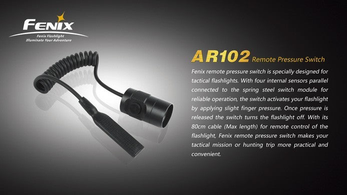 Fenix AER 01 Remote Pressure Switch - Tactical Flashlight Accessory for Hunting, Camping & Outdoor Adventures (Discontinued)