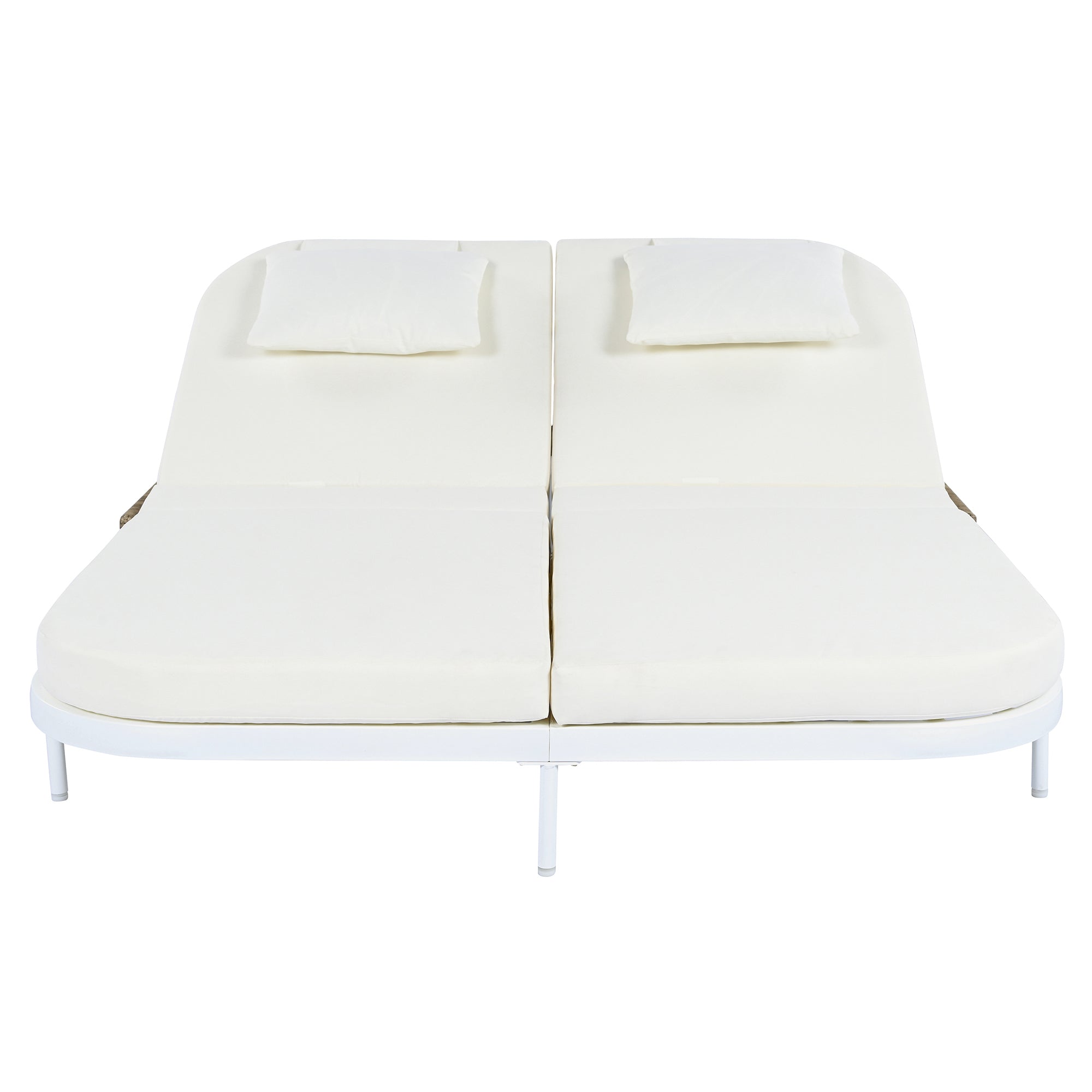 Outdoor Rattan Daybed with 5-Position Adjustable Backrest & Removable Cushions - Perfect for Patio, Garden, Backyard and Poolside Relaxation