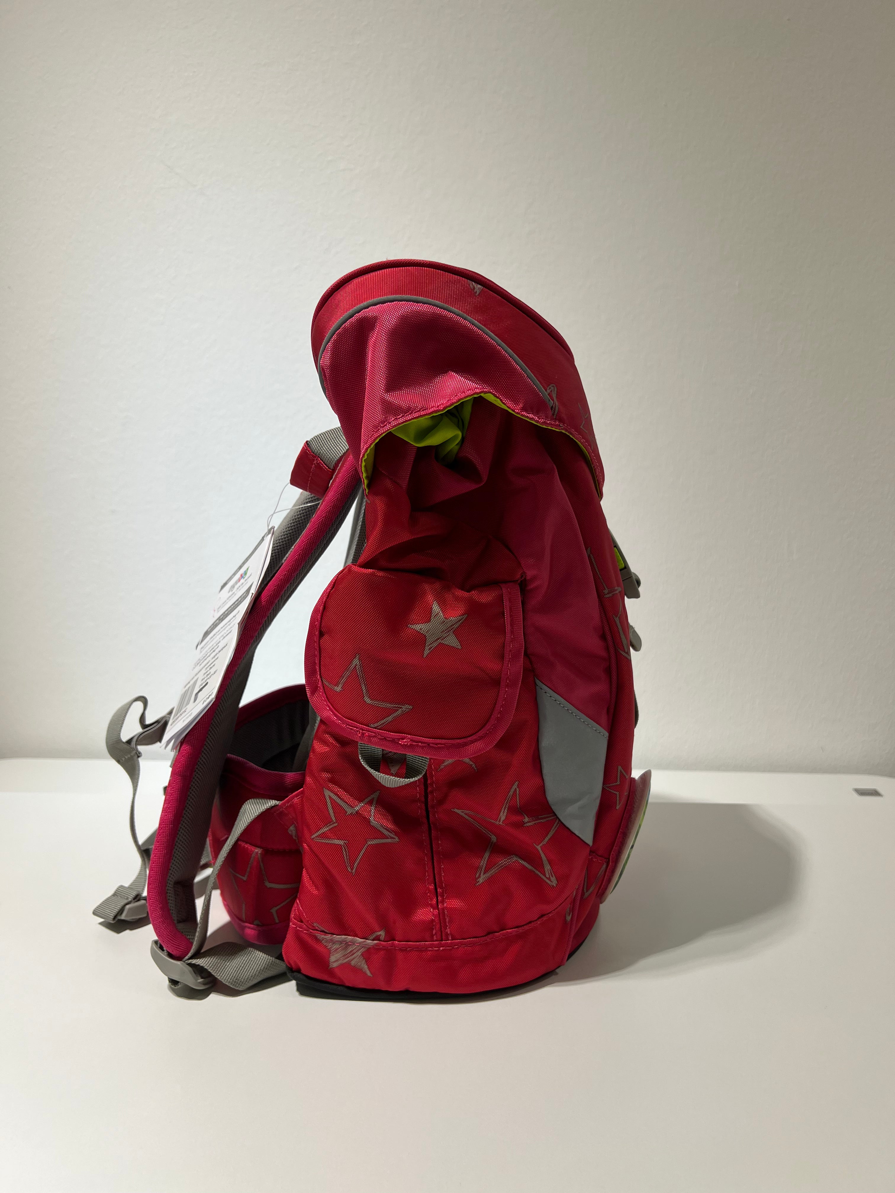 Ergobag Mini Backpack for Kids - Pink Stars Design, Lightweight & Durable School Bag for Boys & Girls - Perfect for Preschool, Daycare & Travel