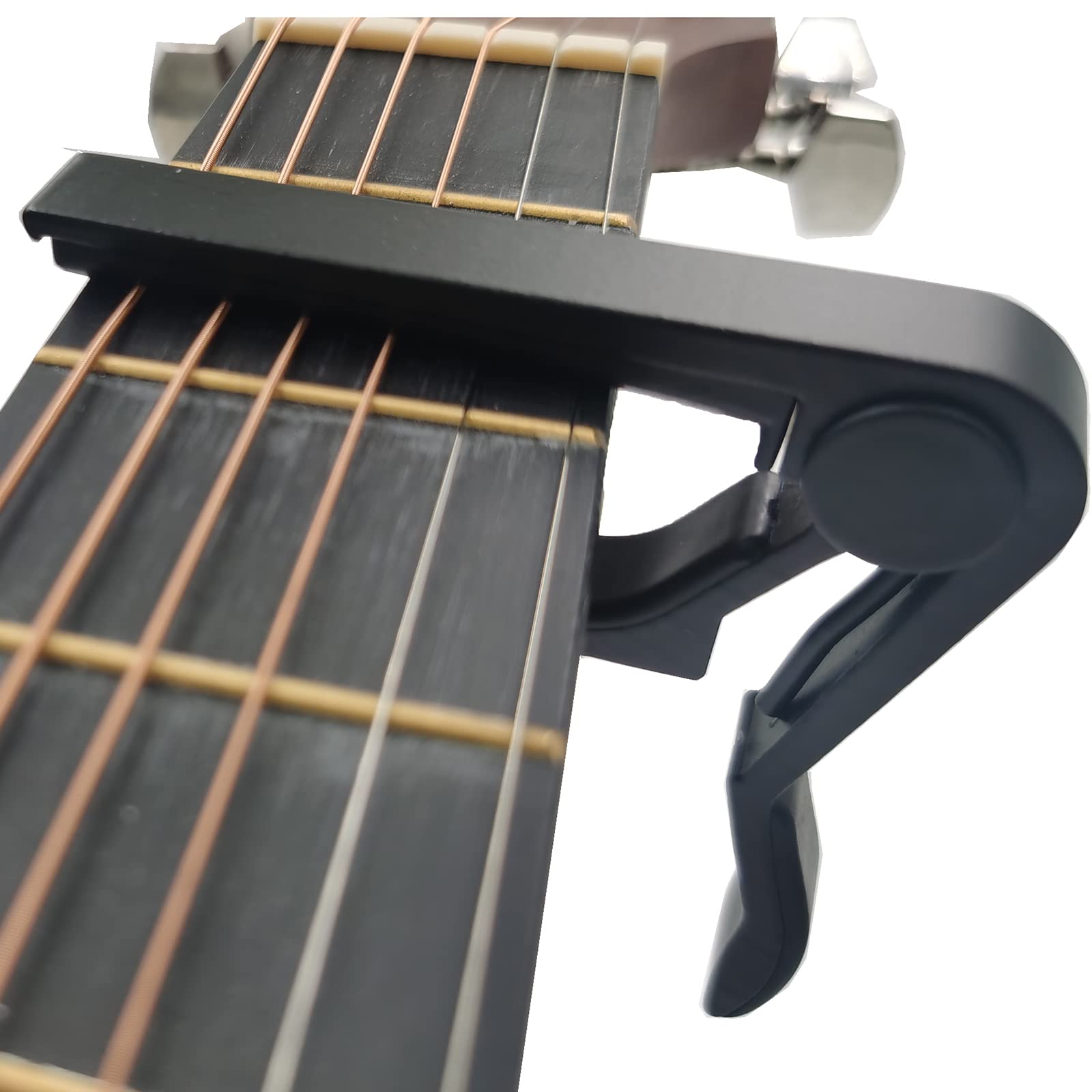 Quick Release Guitar Capo for Acoustic & Electric Guitars - 2 Free Picks Included (Black) | Perfect for Live Performances, Studio Recording & Practice Sessions