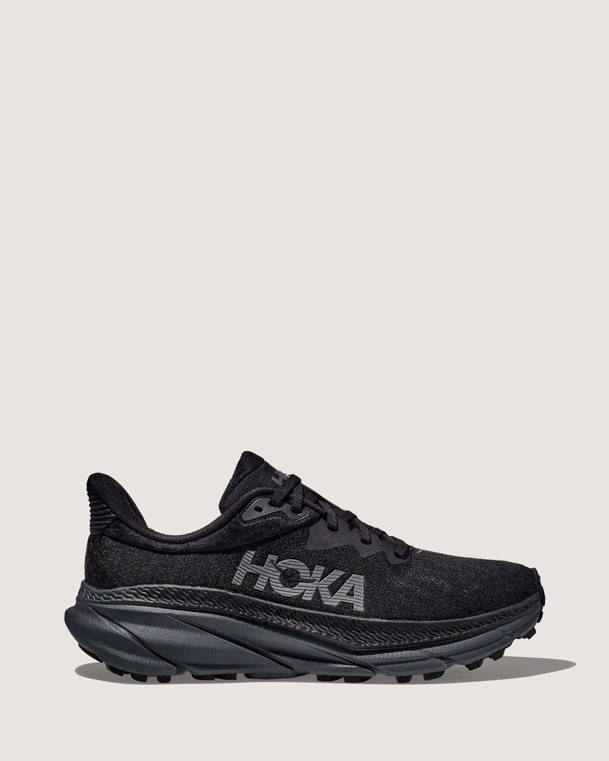 HOKA Challenger ATR 7 Trail Running Shoes for Men - Lightweight & Cushioned Black/Black | Perfect for Hiking, Jogging & Outdoor Adventures