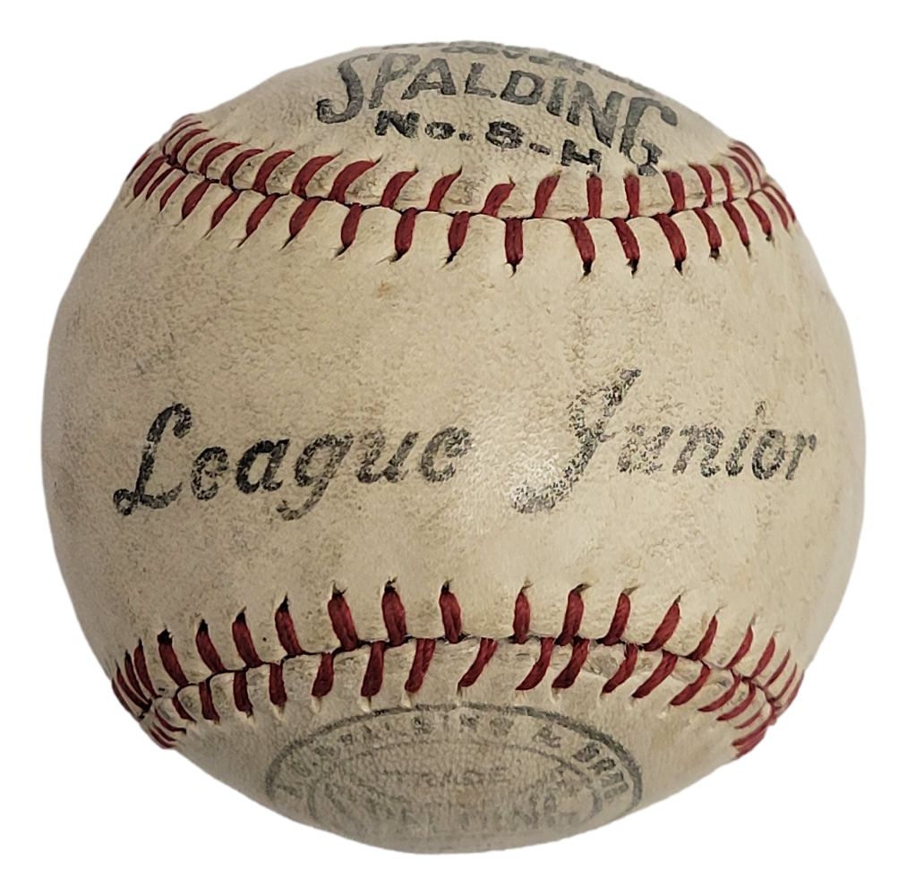 Authentic Babe Ruth 1920s Signed Spalding Junior League Baseball - Yankees Legend BAS+PSA Auto 8 - Perfect for Baseball Memorabilia Collectors & Sports Fans Display