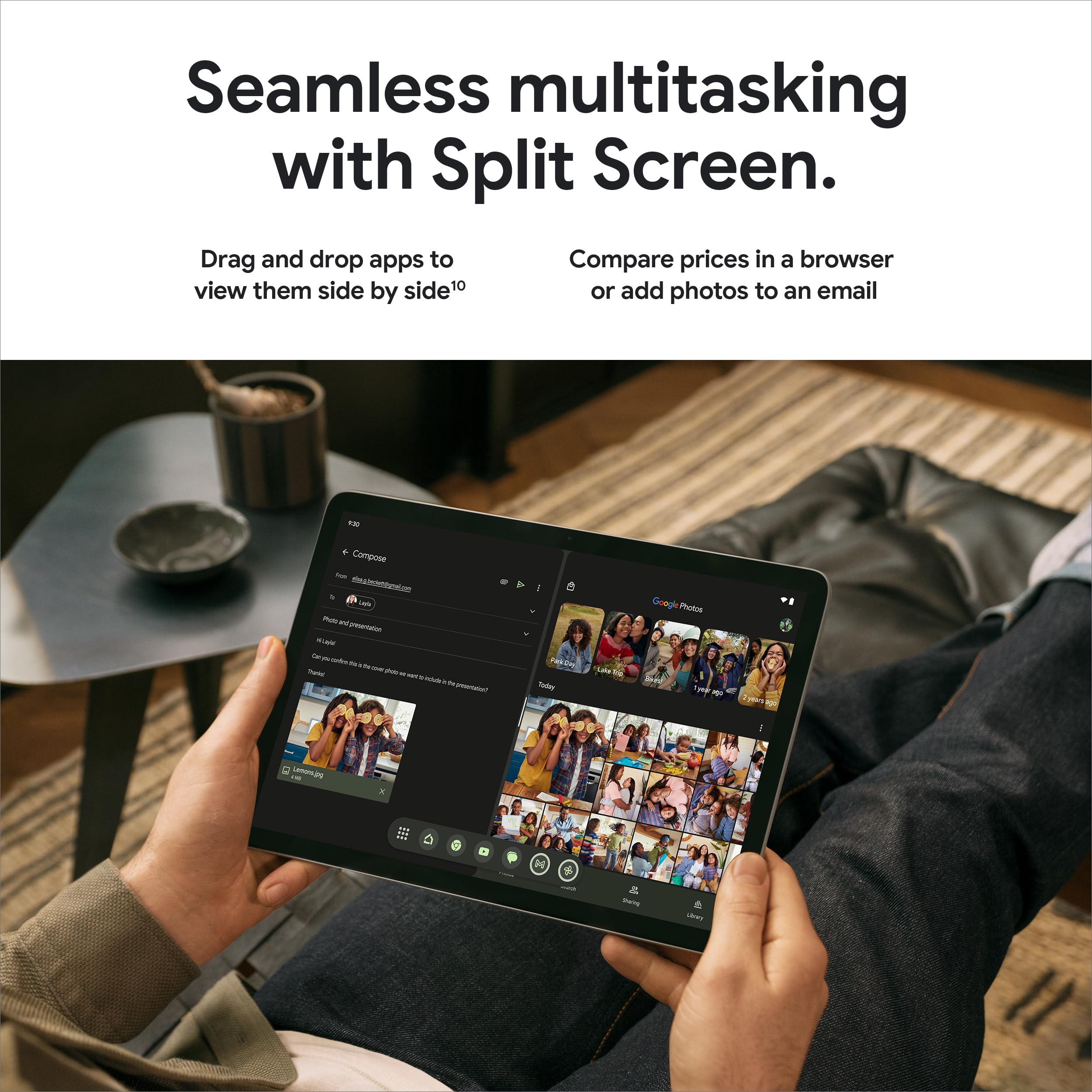 Google Pixel Tablet - 11-Inch Android Tablet with Long Battery Life, 8GB RAM & 128GB Storage (Porcelain) - Perfect for Work, Entertainment & Home Use