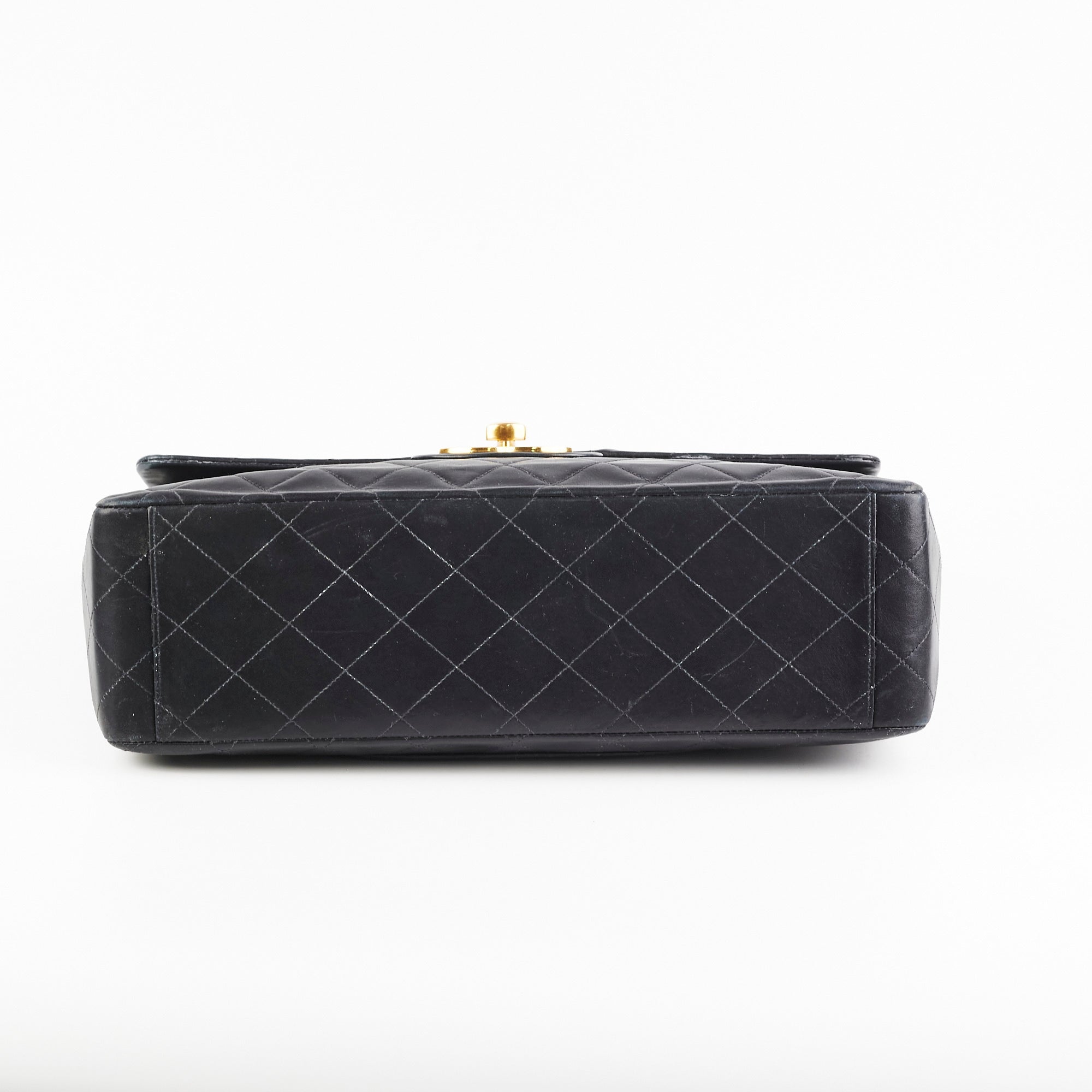 Vintage Chanel Maxi Jumbo Black Leather Flap Bag - Classic Luxury Handbag for Women, Perfect for Evening Parties, Date Nights & Special Occasions