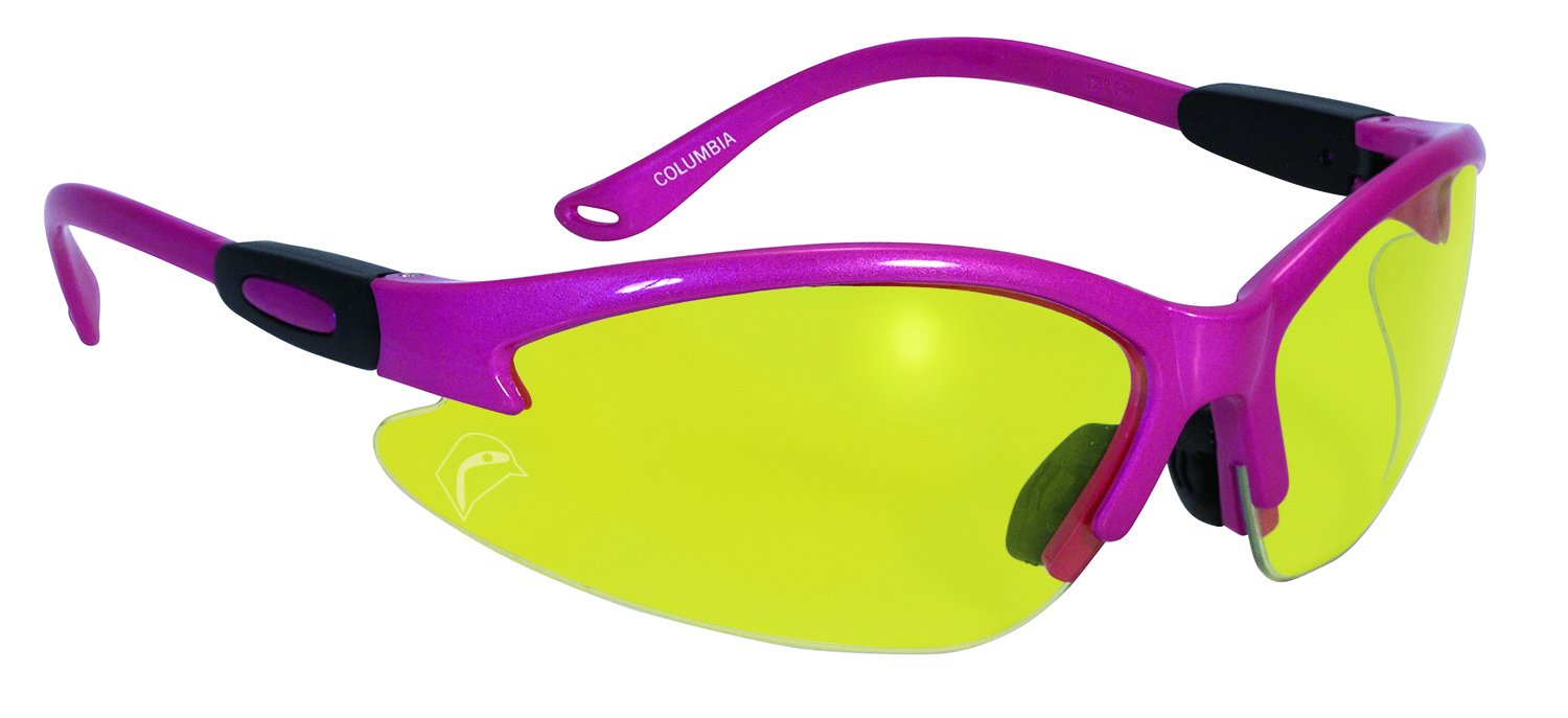 SSP Eyewear Sportsman Glasses - Hot Pink Frame with European Yellow Anti-Fog Lenses | BULLHPK EY A/F | Perfect for Cycling, Running & Outdoor Sports