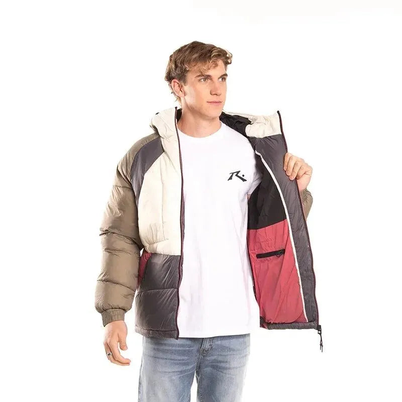 Rusty Youkulet Olive Cream Dark Grey Jacket - Waterproof Outdoor Hiking Camping Jacket for Men & Women - Perfect for Hiking, Camping, and Winter Adventures