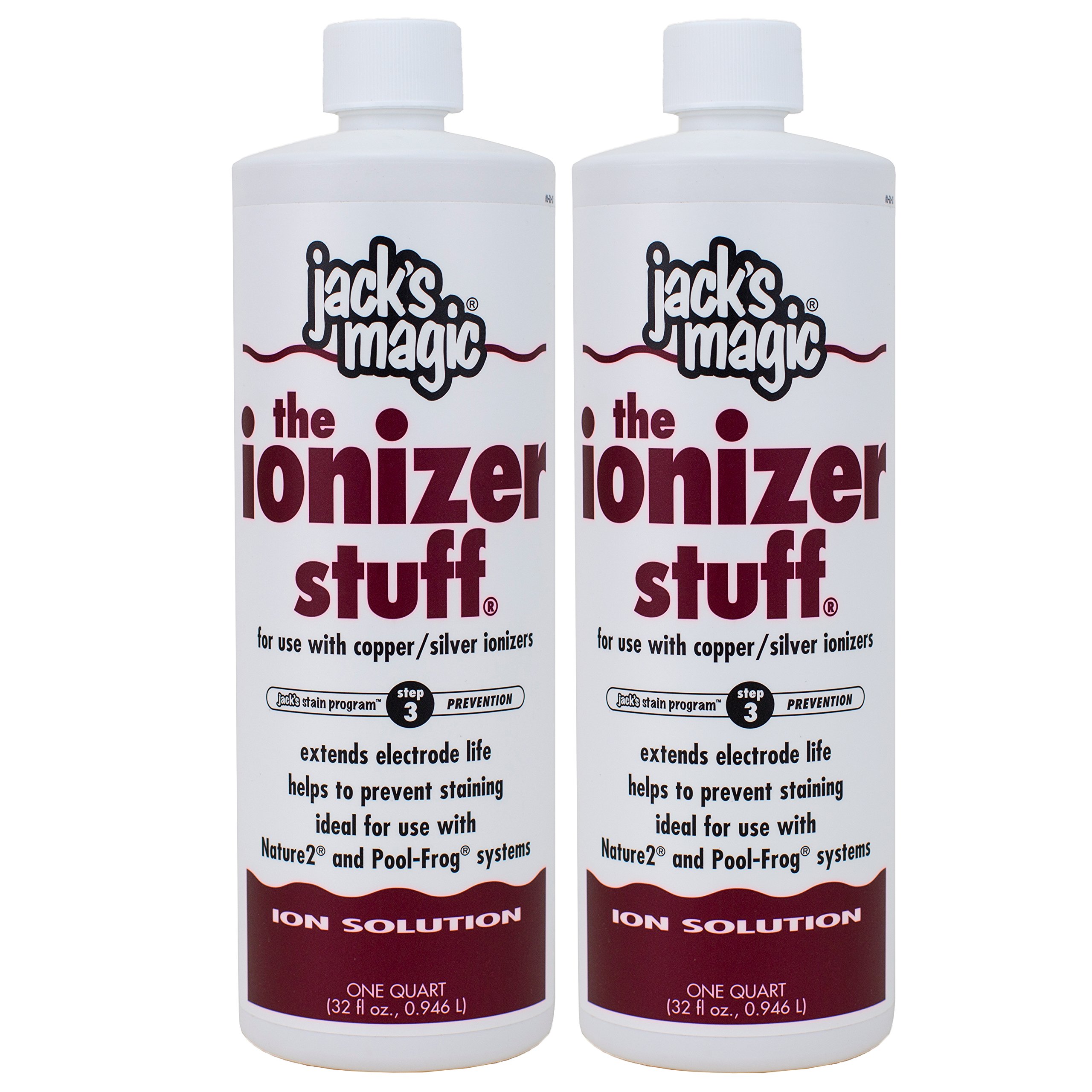 Jack's Magic The Ionizer Stuff (1 qt) (2 Pack) – Pool & Spa Water Treatment for Crystal Clear Water – Ideal for Hot Tubs, Swimming Pools & Water Features