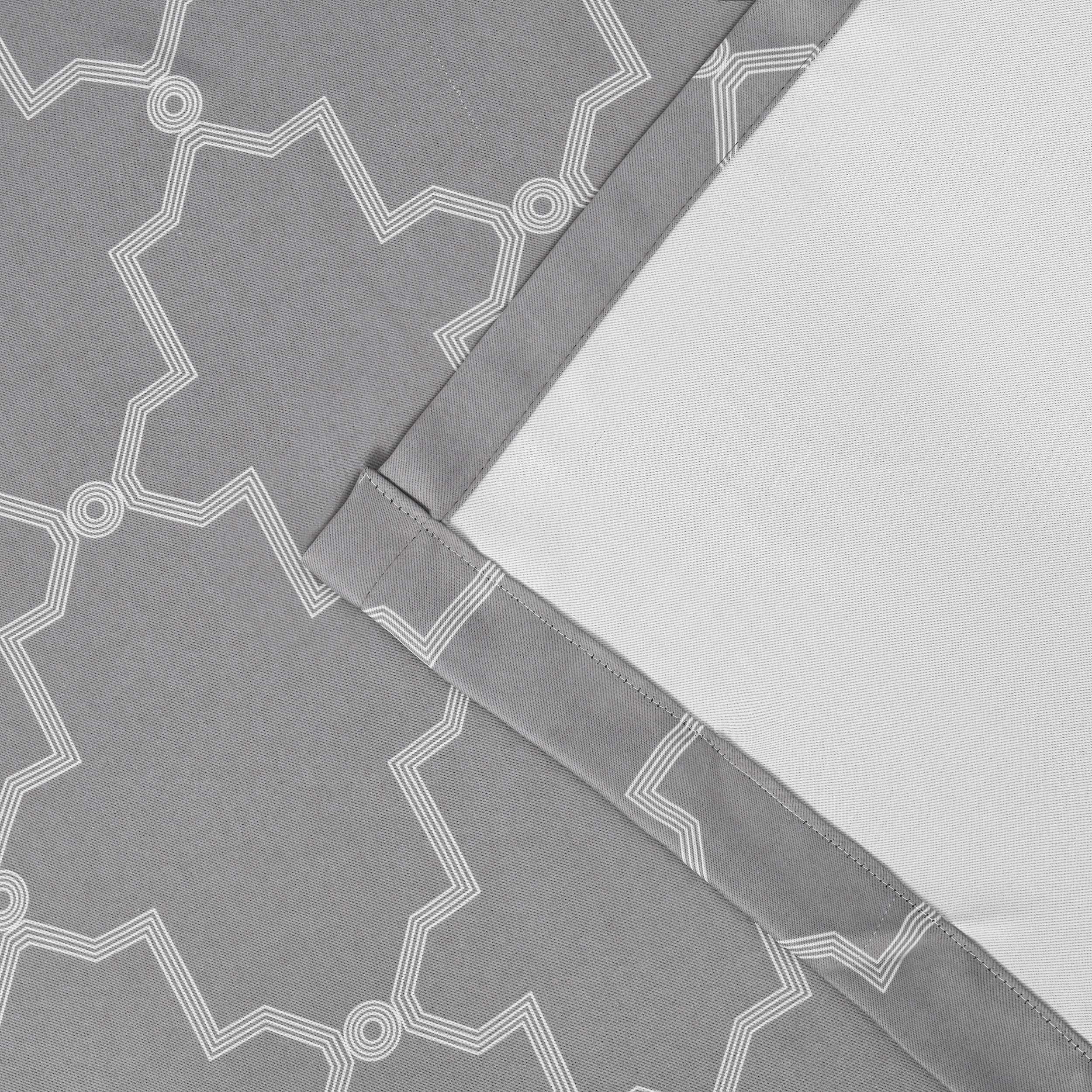 Blackout Curtain Panels with Grommet Header - Imperial Trellis Design for Bedroom & Living Room - Thermal Insulated & Noise Reducing Window Drapes