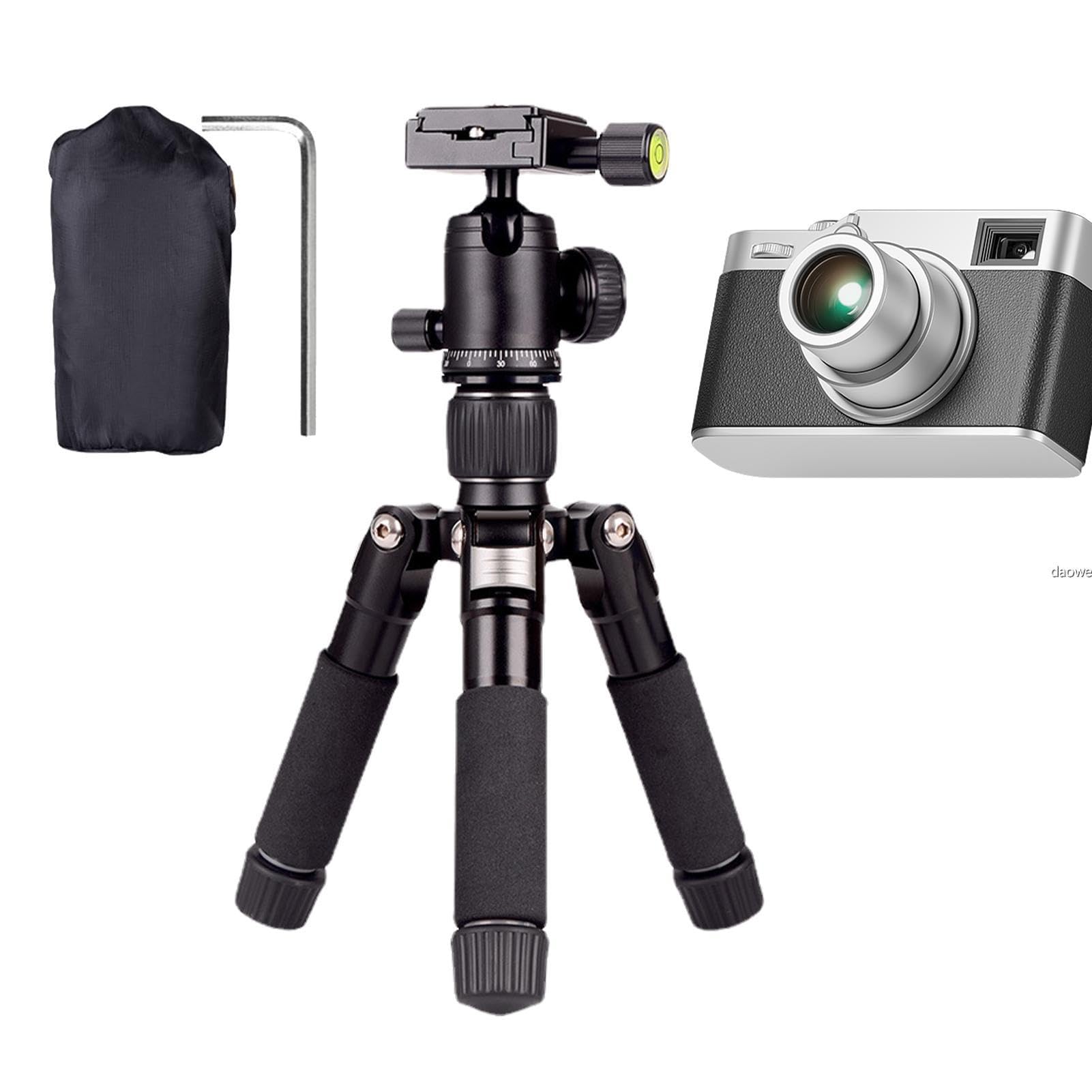 Diaza Portable Adjustable Phone Tripod Stand - Stable Desktop & Tabletop Tripod Holder for Smartphones - Perfect for Selfies, Camera Photography, Live Streaming, Night Fishing & Vlogging - Compact Travel Tripod for iPhone, Android & Social Media Content Creation