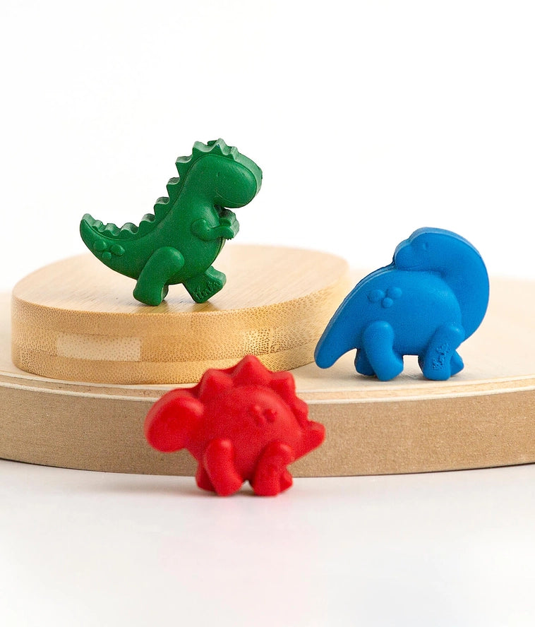 Dino Mountain Handmade Beeswax Crayons for Kids - Non-Toxic, Eco-Friendly Art Supplies for Toddlers & Children - Perfect for Drawing, Coloring Books & Classroom Activities