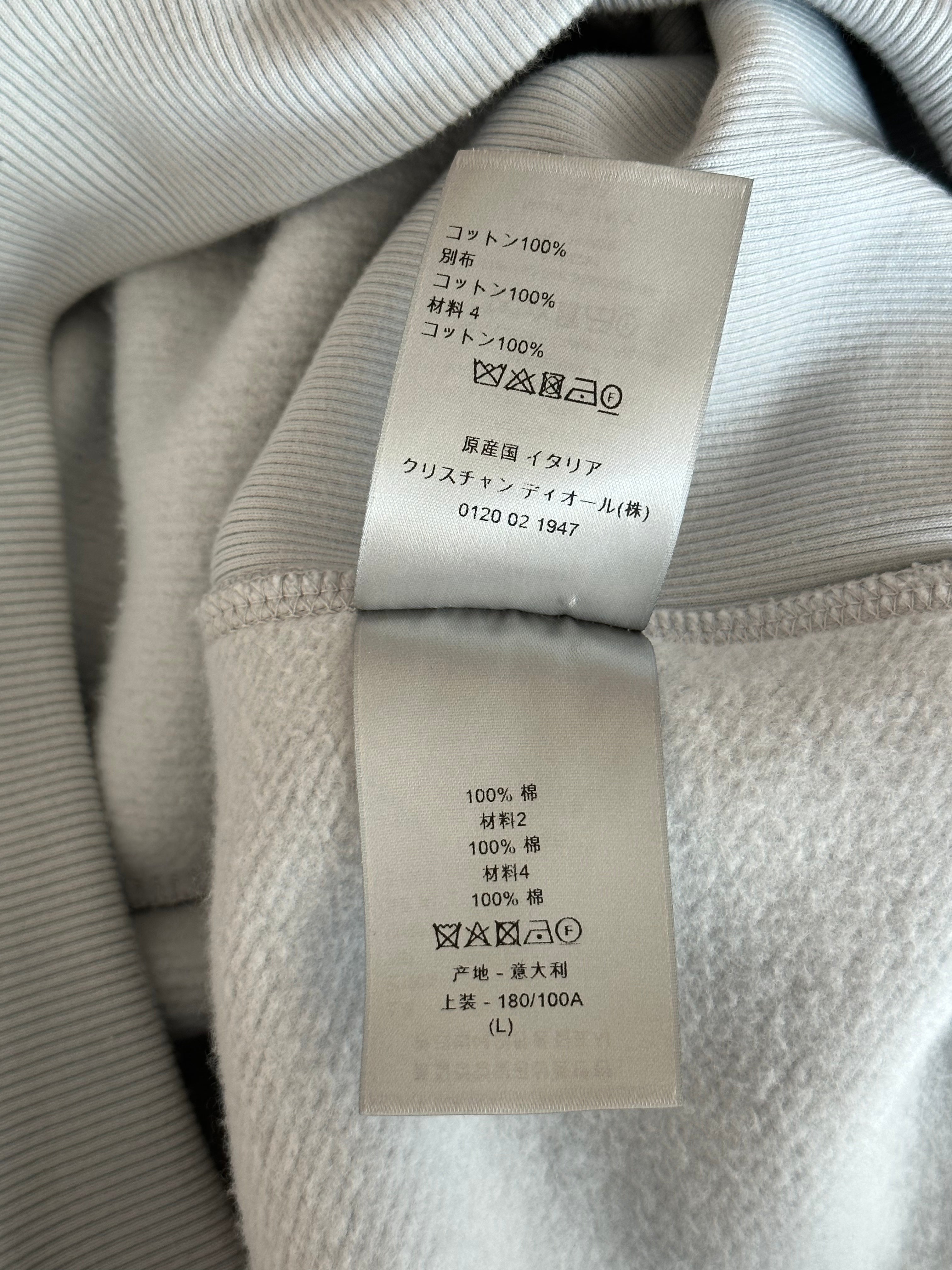 Dior Grey Oblique Logo Hooded Towel Sweatshirt - Soft & Cozy for Spa, Beach & Lounge Wear