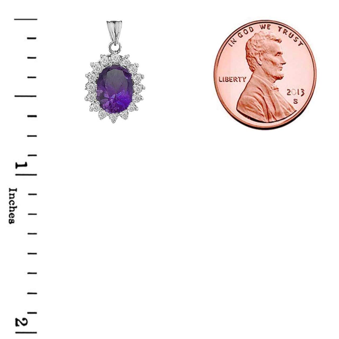 Elegant Sterling Silver Genuine Amethyst Charm Pendant Necklace for Women - Perfect Gift for Birthday, Anniversary & Valentine's Day