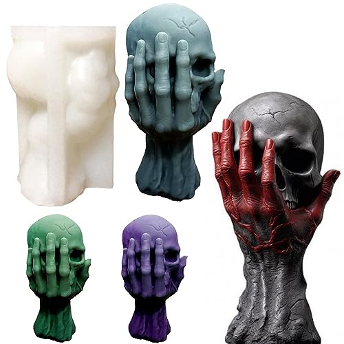 1PCS Ghost Skull Hands Mold
