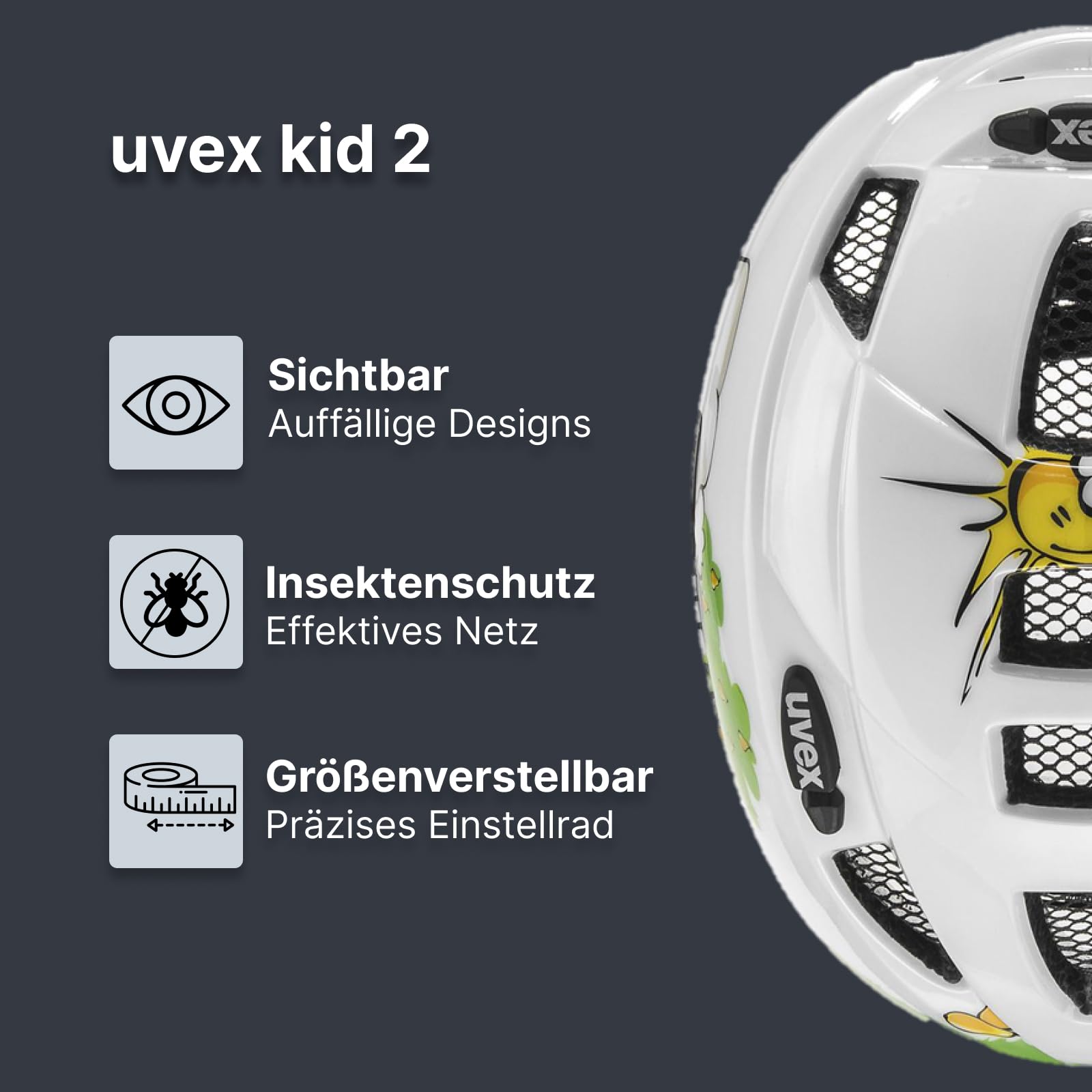 Uvex Kid 2 Bike Helmet for Children - Lightweight & Adjustable Youth Cycling Helmet with Safety Certification - Perfect for Road Biking, Mountain Cycling & Outdoor Adventures
