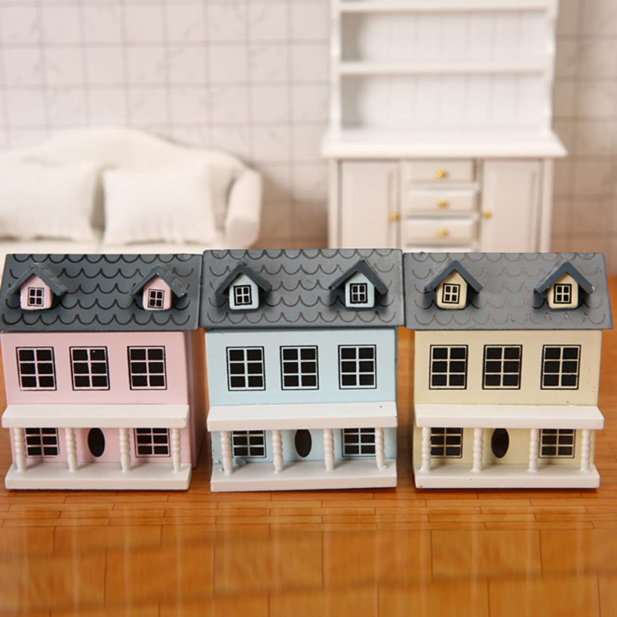 Miniature Wooden Dollhouse Kit - DIY Christmas Village House Model for Kids & Collectors | Perfect for Holiday Decor, Gift Giving & Creative Play