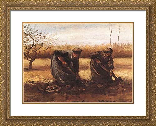 Gold Ornate Wood Frame with Double Matting