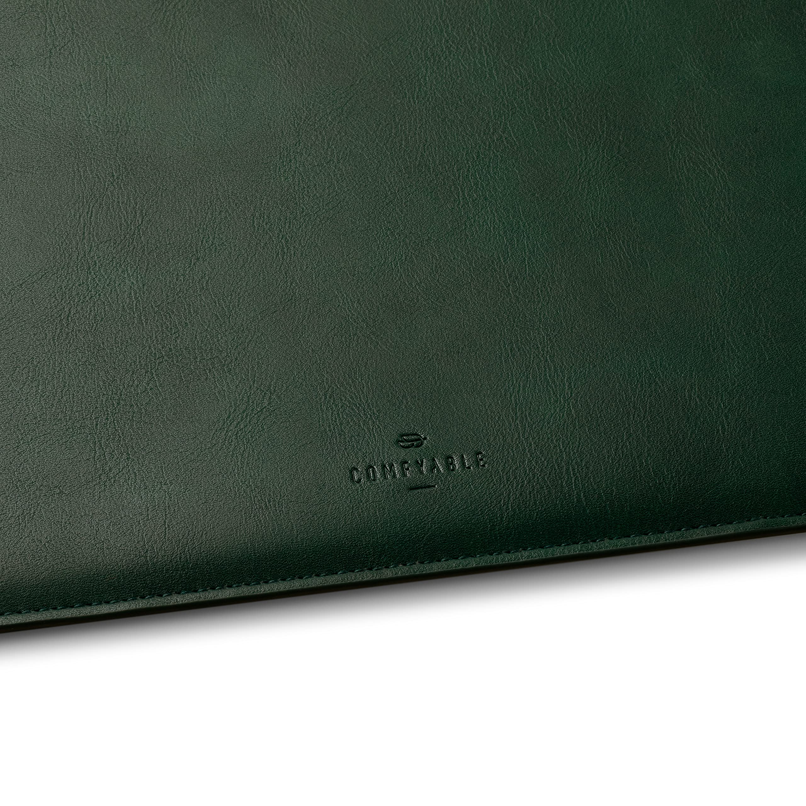 Premium 13 Inch Laptop Sleeve for MacBook Air M4 2025-2018 & MacBook Pro M2 2022 M1 2020-2016 - Eco-Friendly Faux Leather Protective Case in Green - Perfect for Work, Travel & School