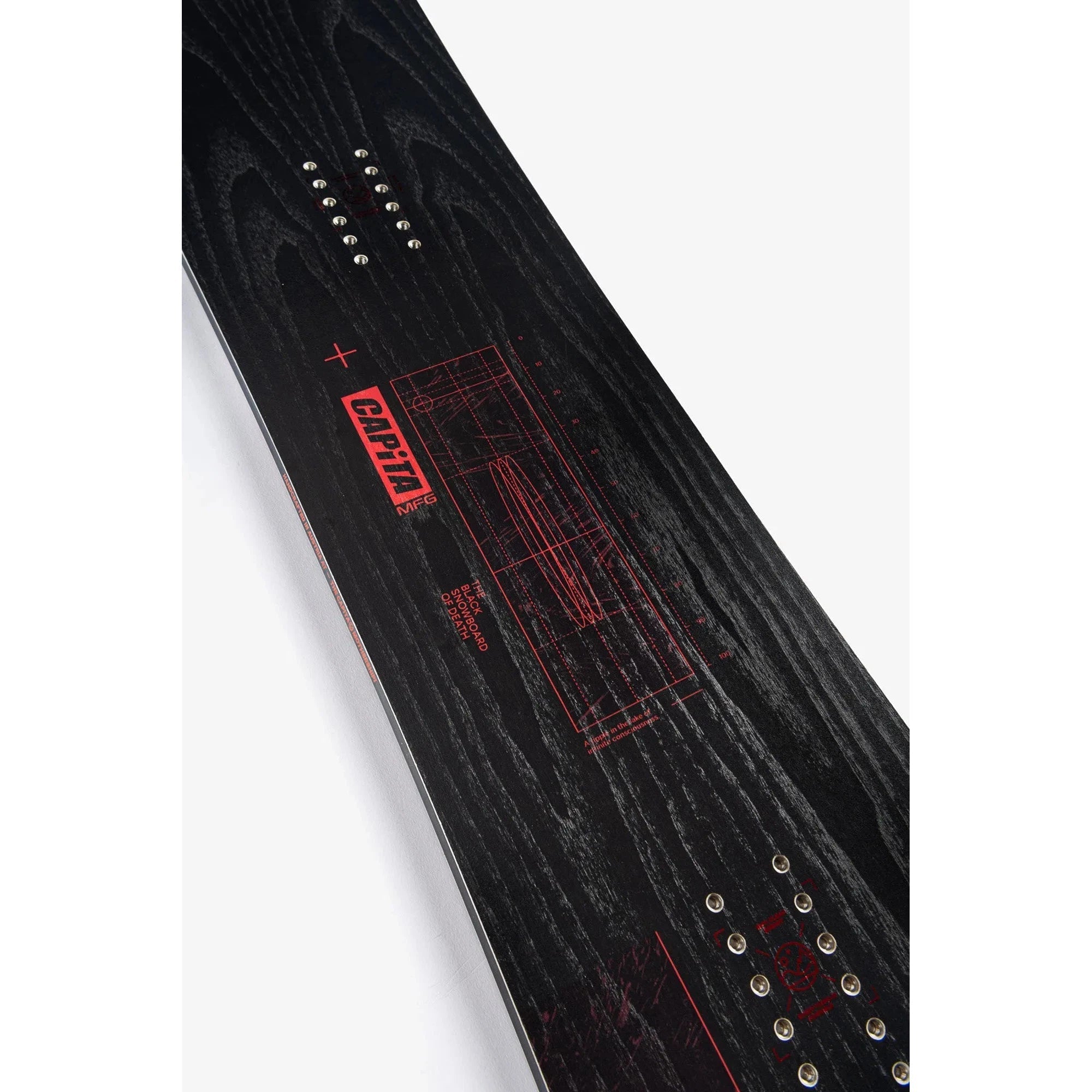 Capita Black Snowboard Of Death 2025 - Premium Freeride Snowboard for Powder & Backcountry - Perfect for Advanced Riders & Mountain Adventures