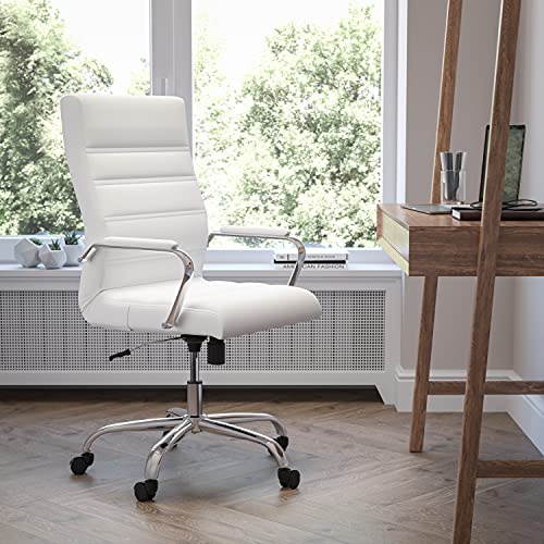 White Leathersoft/Chrome Frame
