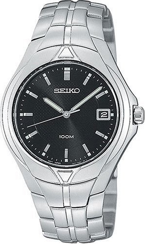 Seiko Men's SGE799 Stainless Steel Watch with Date Window - Perfect for Business, Casual Wear & Gift Giving