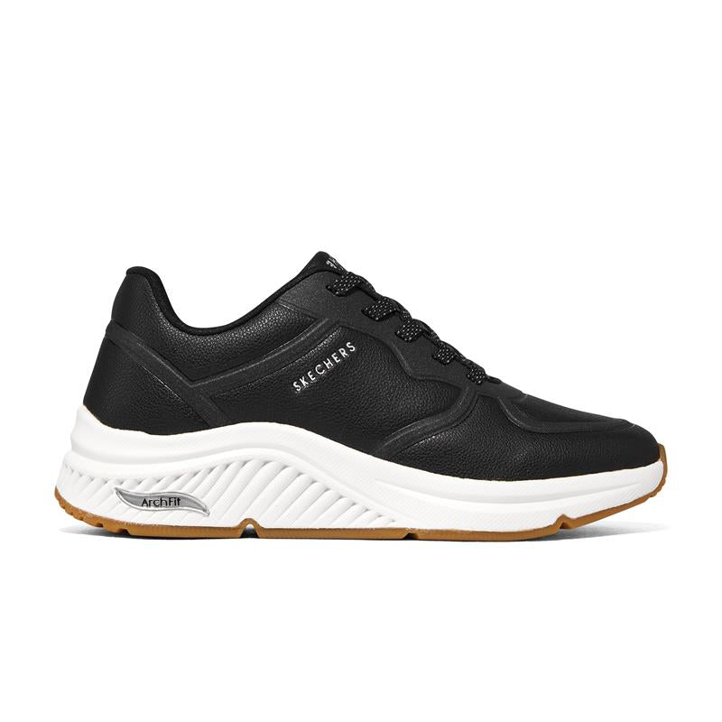 Skechers Arch Fit Miles Women's Walking Shoes - Black (155570/BLK) | Comfortable Support for All-Day Wear, Work, Travel & Casual Outings
