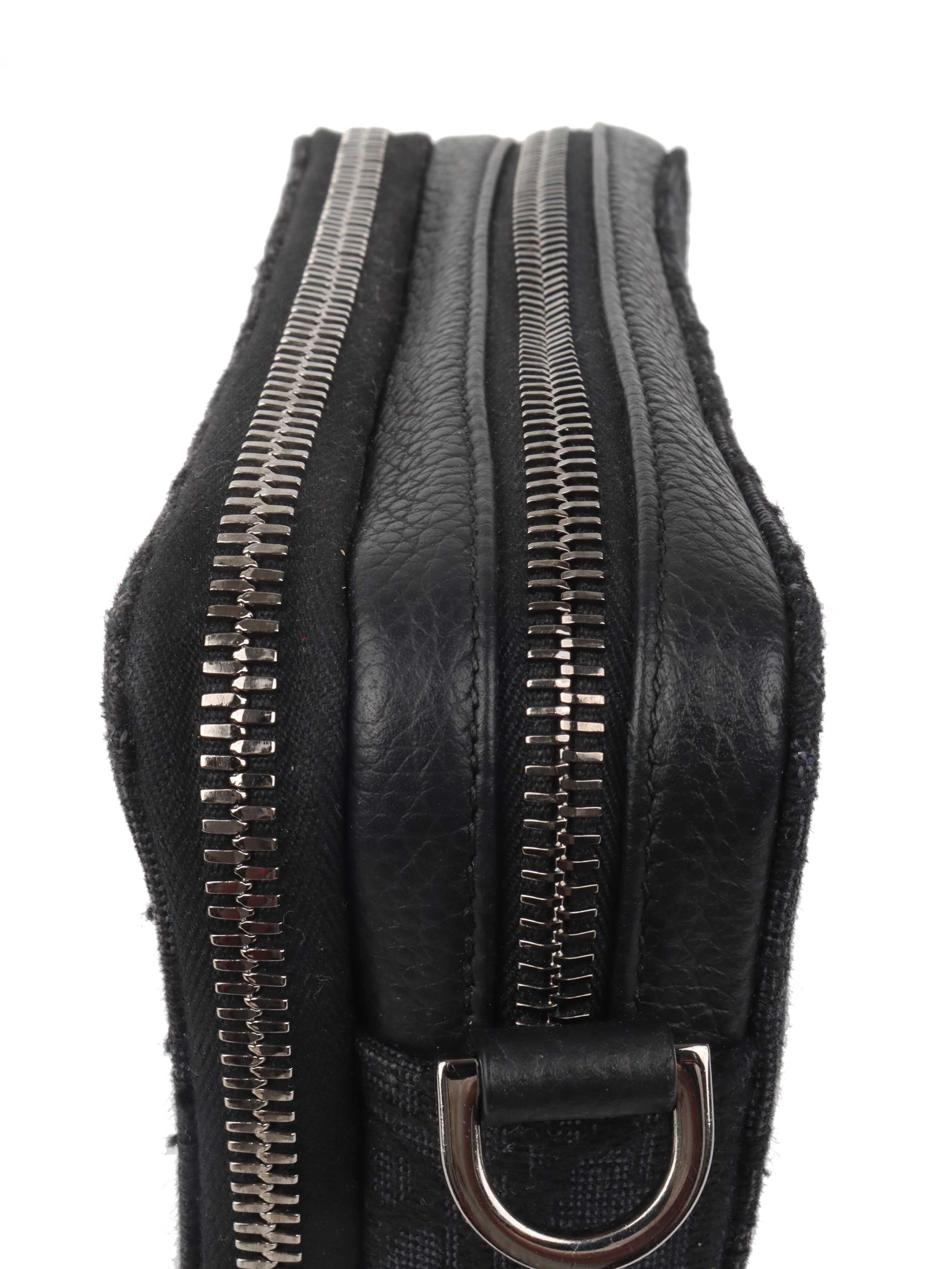 Dior Oblique Jacquard Pouch with Adjustable Strap - Black Luxury Crossbody Bag for Women | Perfect for Everyday Use, Travel & Special Occasions