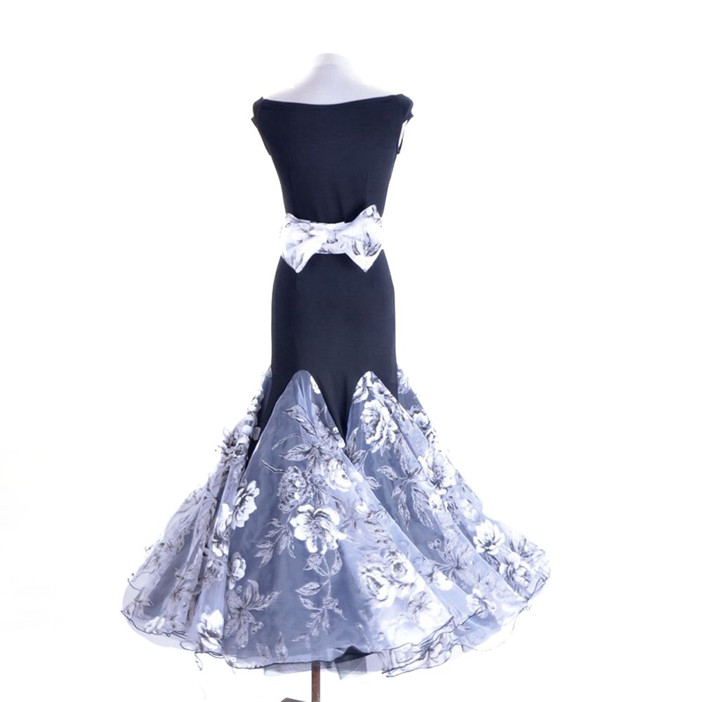 New Latin Ballroom Competition Dance Dress - Modern Salsa Waltz Standard Long Dress for Women #YG008 | Perfect for Professional Dance Competitions, Performances & Social Dancing Events