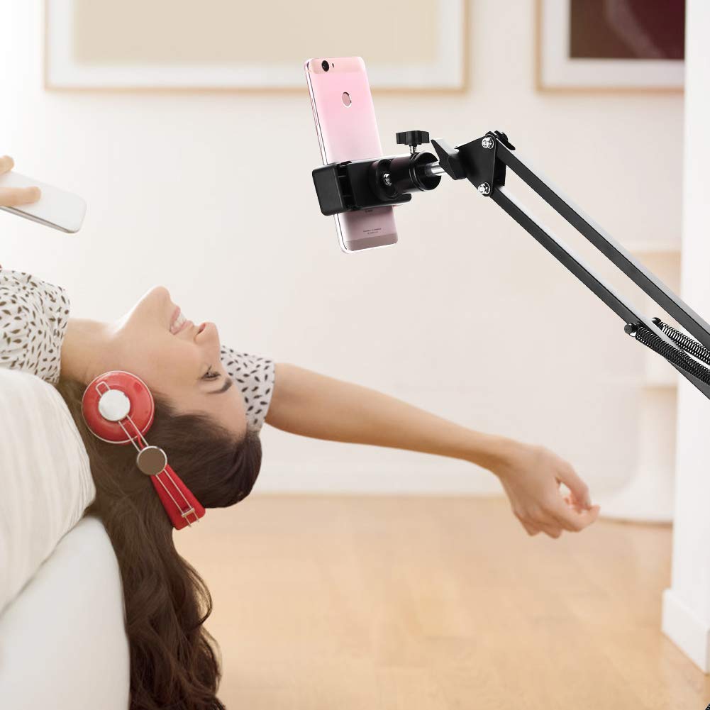 Akozon Flexible Universal Phone Holder - 360° Rotatable Long Arm Lazy Mount for Bed & Desk | Hands-Free Viewing for Movies, Gaming & Video Calls