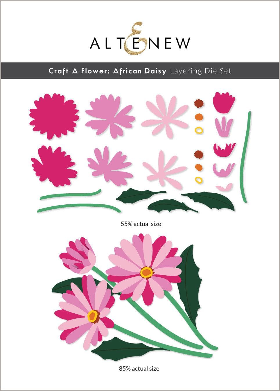 African Daisy Layering Die Set for DIY Paper Flowers - Perfect for Scrapbooking, Card Making, and Home Decor Crafts