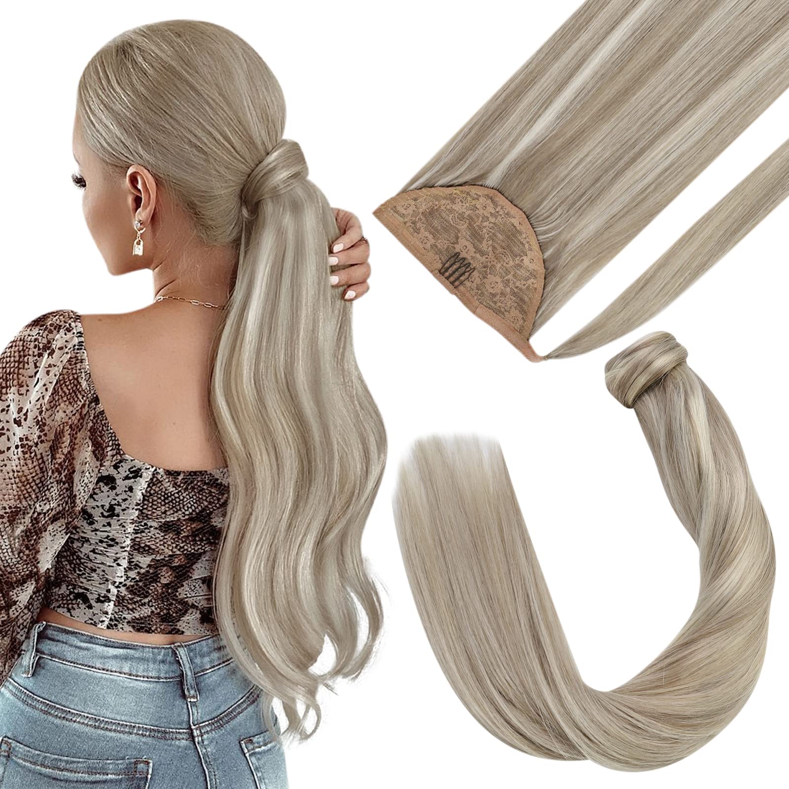 Premium Soft Human Hair Ponytail Extension - Natural Look & Comfortable Wear for Daily Styling, Parties & Special Occasions