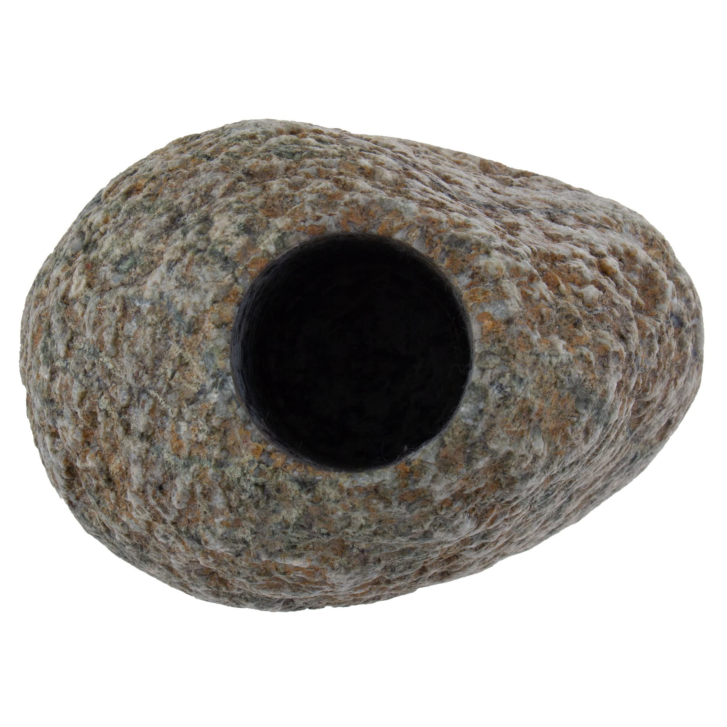 Karma River Stone Vase - Handcrafted Ceramic Home Decor Vase for Living Room, Bedroom & Office | Zen Decor, Feng Shui Gift, Centerpiece for Modern Interior Design