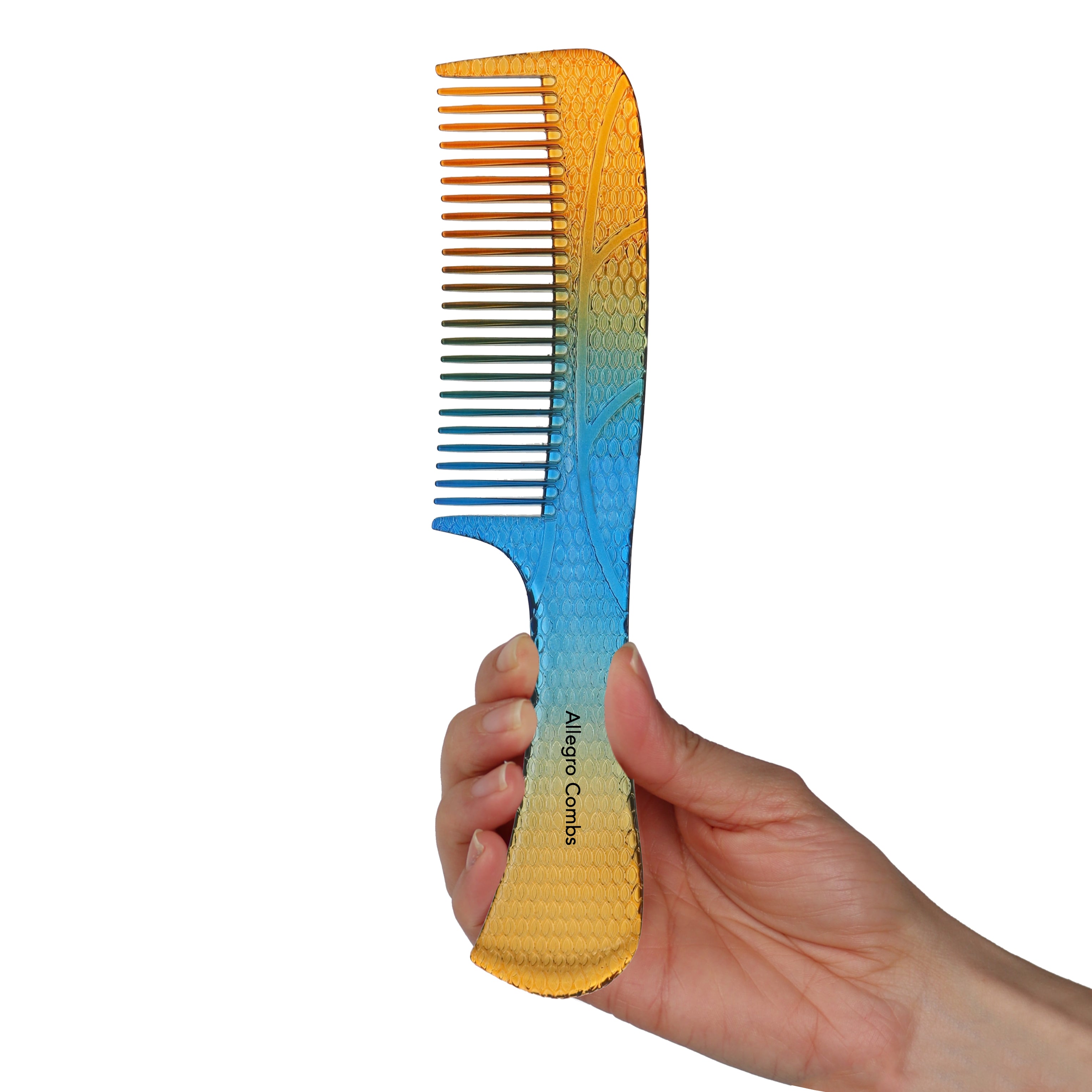 Allegro Comb 1004 Wide Tooth Detangling Hair Comb for Women - Gentle Styling Tool for Curly, Thick & Wet Hair - Perfect for Salon, Travel & Home Use