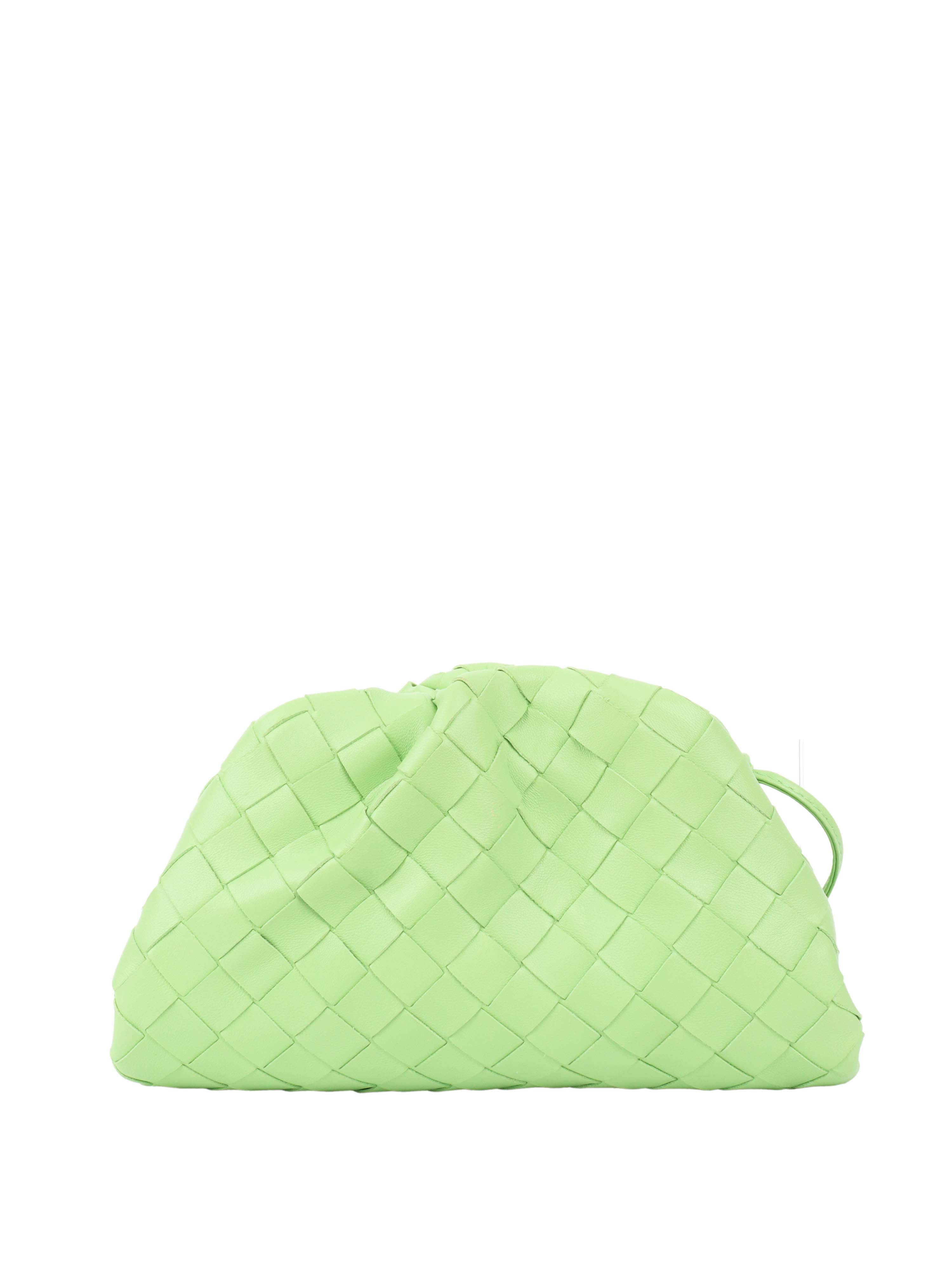 Bottega Veneta Light Green Intrecciato Mini Pouch - Luxury Leather Crossbody Bag for Women, Perfect for Evening Parties & Date Nights