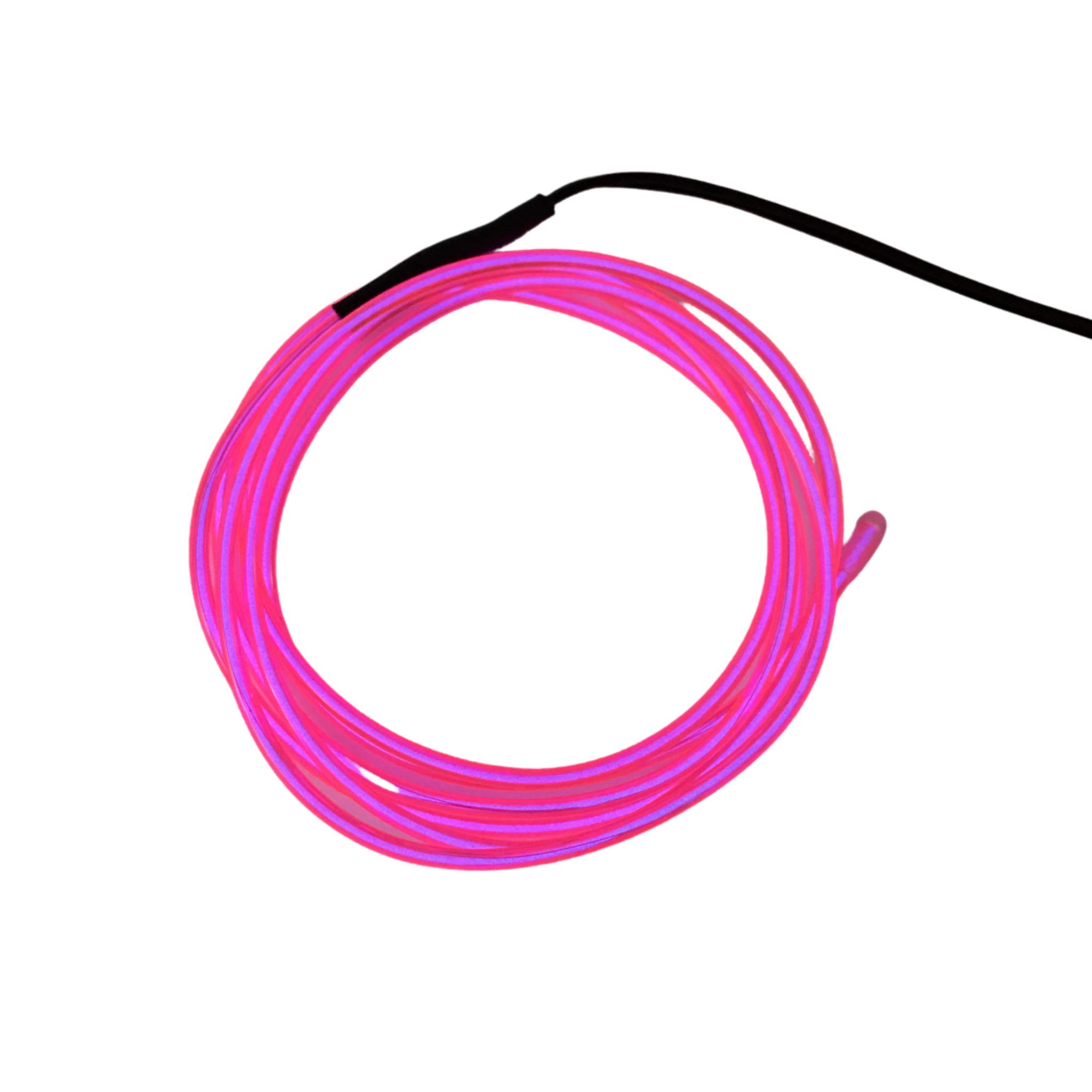 Glow in the Dark El Wire Kit - 4 Foot Flexible Electroluminescent Wire with AAA Battery Pack (Batteries Not Included) for Party Decorations, Costume Lighting, and DIY Projects