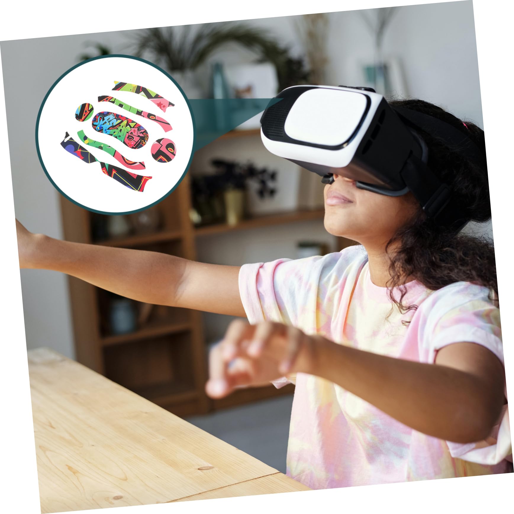 TINEASUR Protective VR Glasses Sticker - 4-Pack PVC Decals for VR Headset & Controller - Easy to Apply - Perfect for VR Gaming, Entertainment & Device Protection
