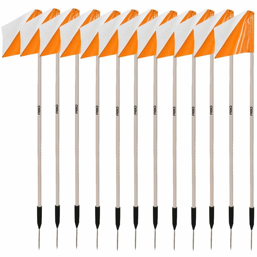 Premium Sideline Pole with Custom Club Colors Flag Sets - Perfect for Football, Soccer, and Sports Team Fan Support