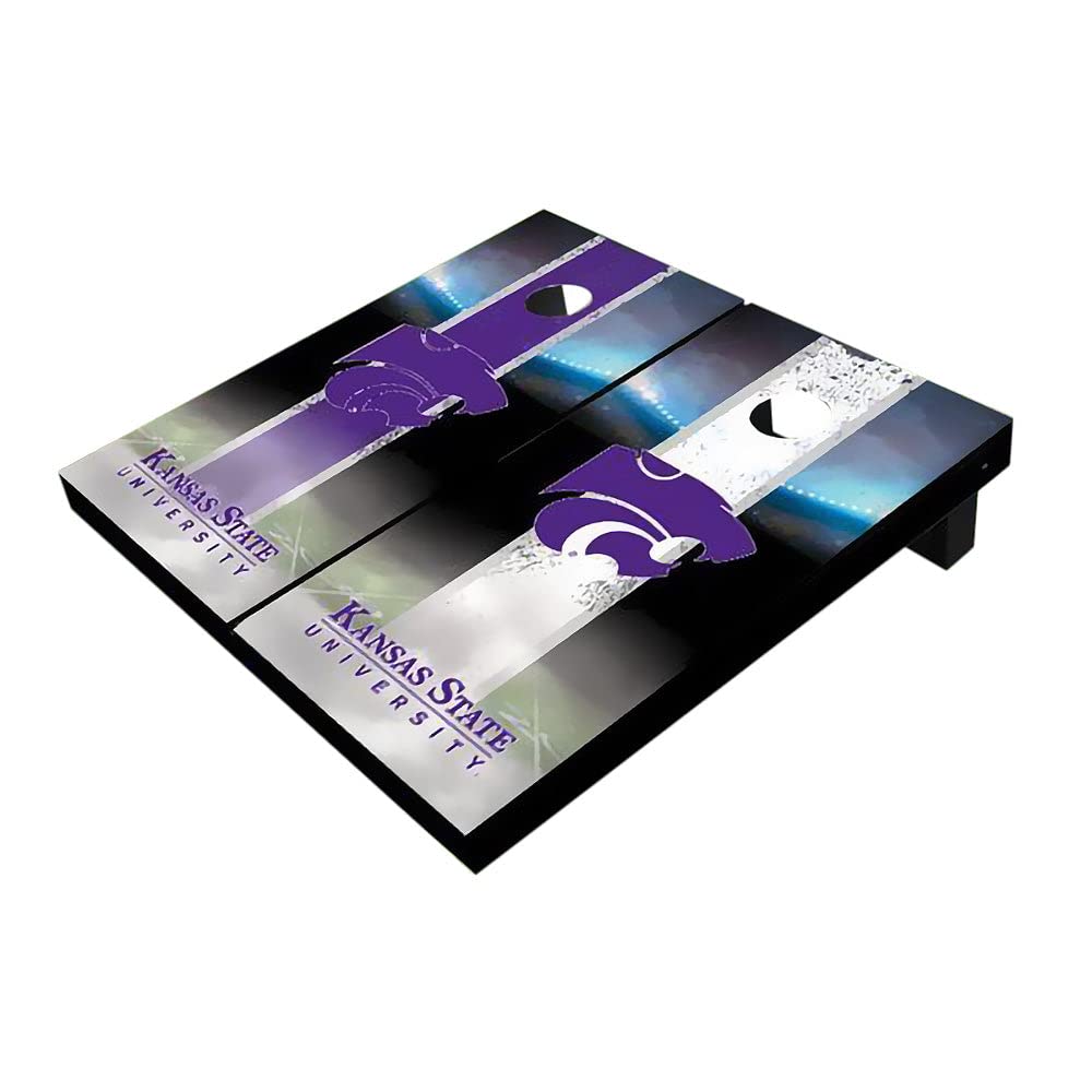 Premium Kansas State Wildcats Cornhole Boards Set - Regulation Size 2'x4' or 3'x4' Options with 8 Bean Bags & Accessories - Perfect for Tailgating, Backyard BBQs, and College Game Day Parties
