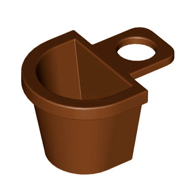 LEGO Minifigure Accessory - Container D Basket, Body Wear, Reddish Brown (4523) | Perfect for LEGO Builders & Collectors | Great for Storage & Display