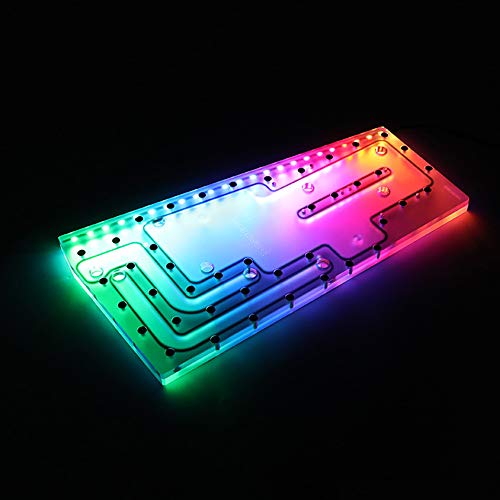 Barrow LRC RGB Acrylic Distro Plate for INWIN TOU 2.0 PC Water Cooling Case - Premium Waterway Board with RGB Lighting for Custom Liquid Cooling Builds (Gaming PC/Workstation Setup)