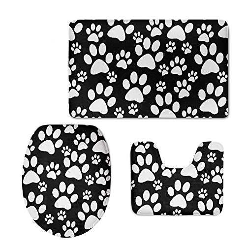 Black Dog Paws Print