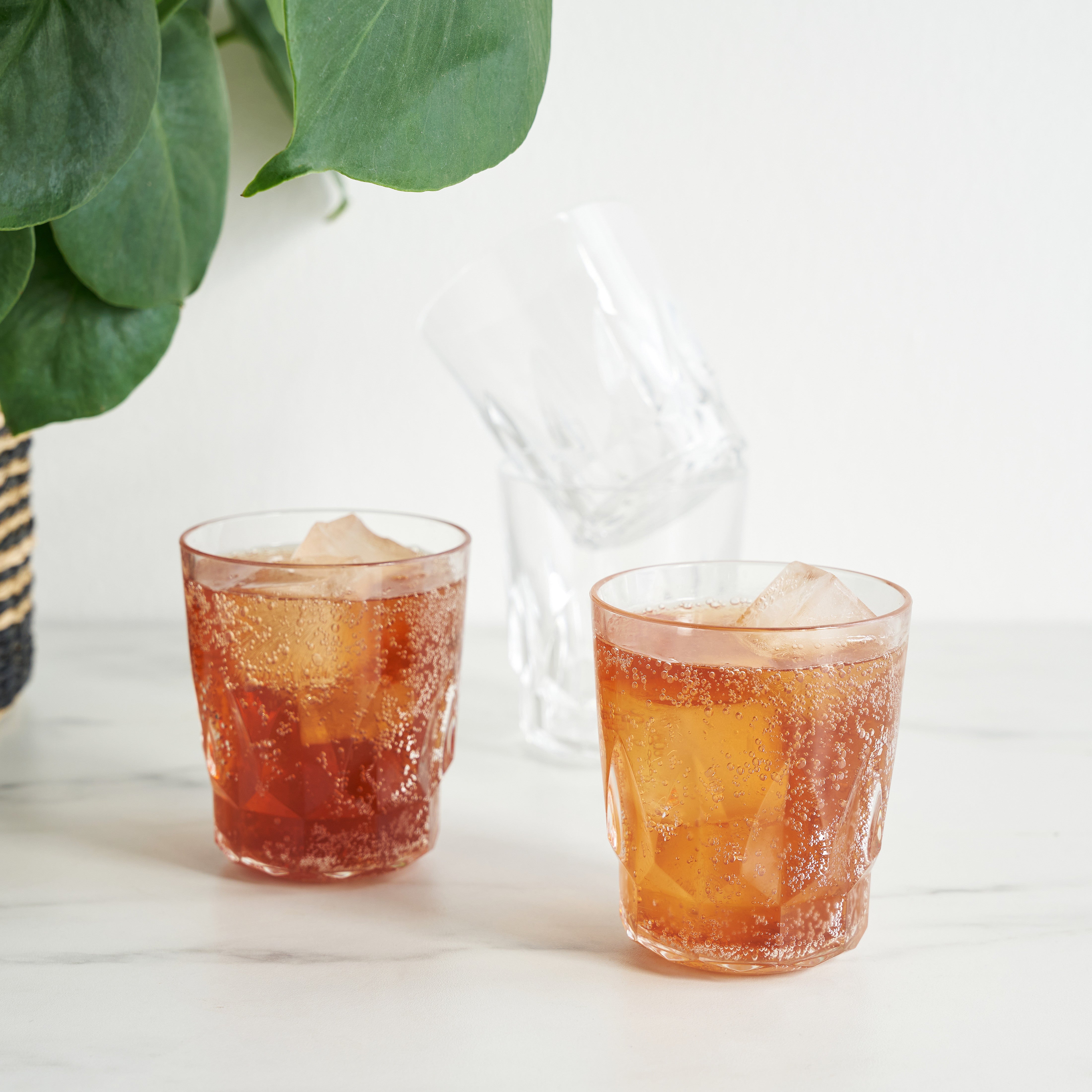 Shatterproof Acrylic Rocks Tumblers Set of 4 - BPA-Free Unbreakable Drinking Glasses for Whiskey, Cocktails & Iced Coffee - Perfect for Outdoor Parties, BBQs & Home Bar Use