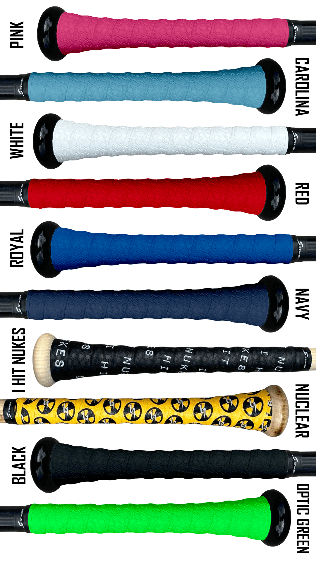 Stinger Premium Polymer Bat Grips - High-Performance Baseball & Softball Bat Handle Grip for Enhanced Comfort and Control | Perfect for Training, Games, and Professional Use