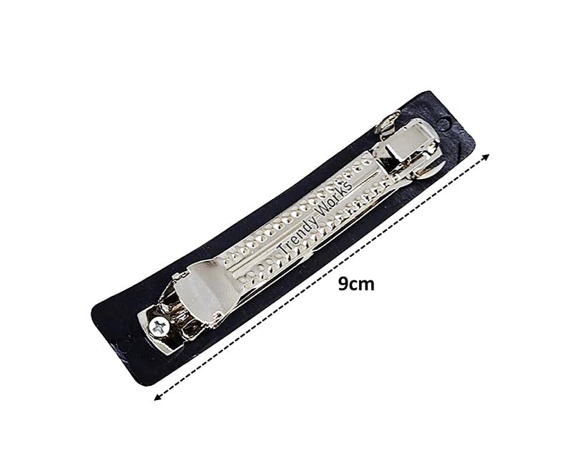 Trendy 3-Piece Rhinestone Hair Barrettes & Ponytail Clips for Women & Girls - Elegant 9cm Hair Accessories for Parties, Weddings & Daily Styling