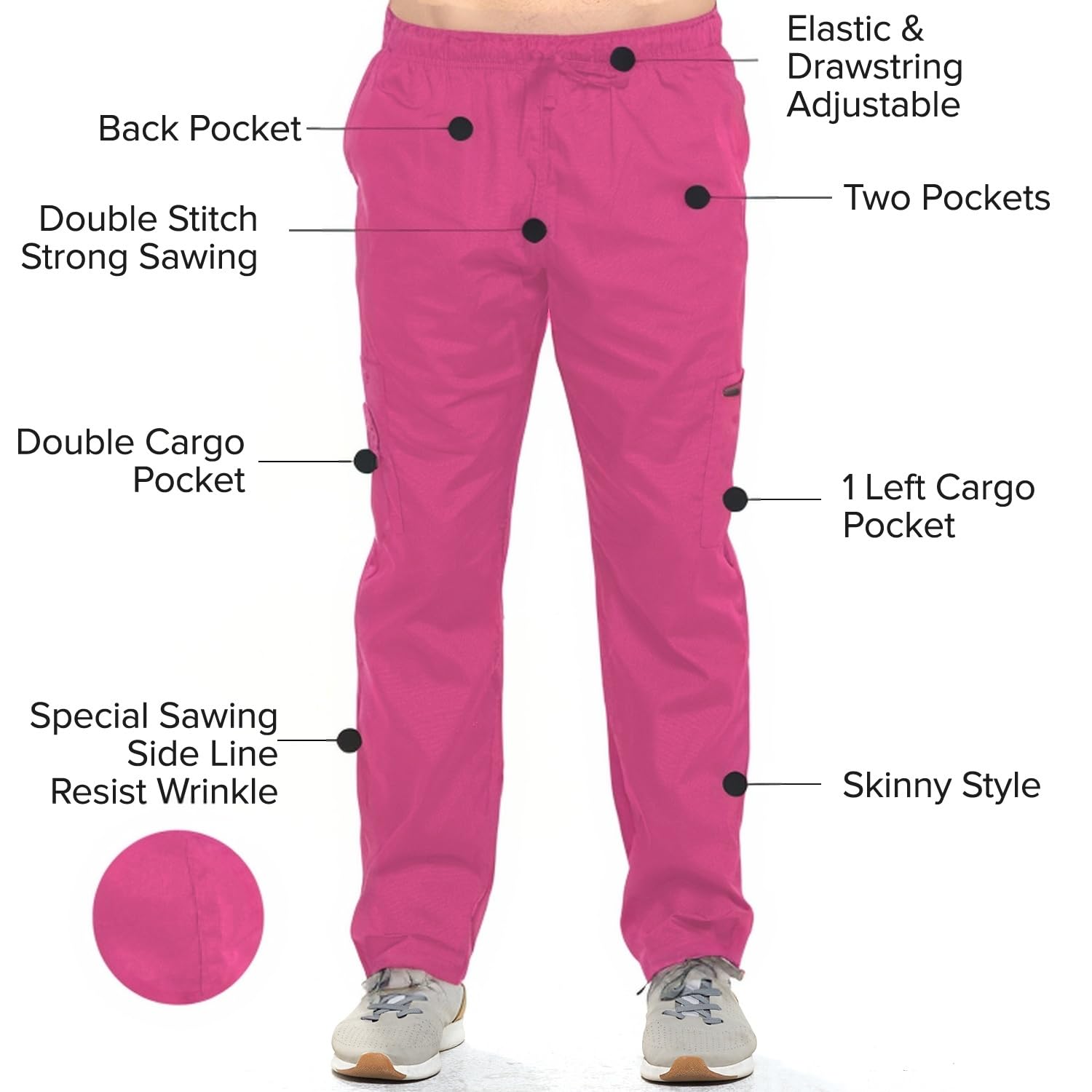 Dagacci Medical Scrubs Set for Women & Men - Comfortable Scrubs Top & Pants for Nurses, Doctors & Healthcare Professionals - Perfect for Hospitals, Clinics & Medical Workplaces