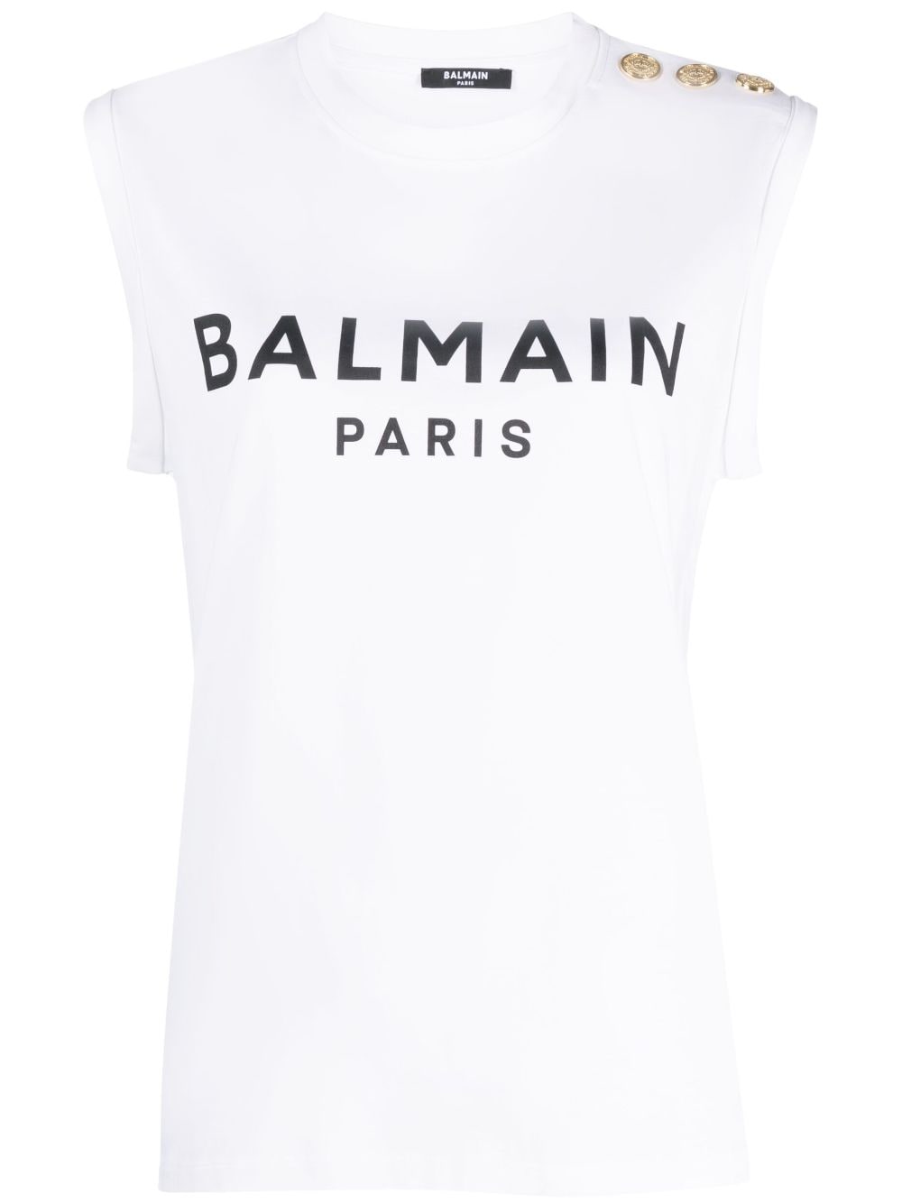 Balmain Women's White Short Sleeve T-Shirt | Luxury Cotton Crewneck Top for Casual & Party Wear | Perfect for Date Night & Office Outfits